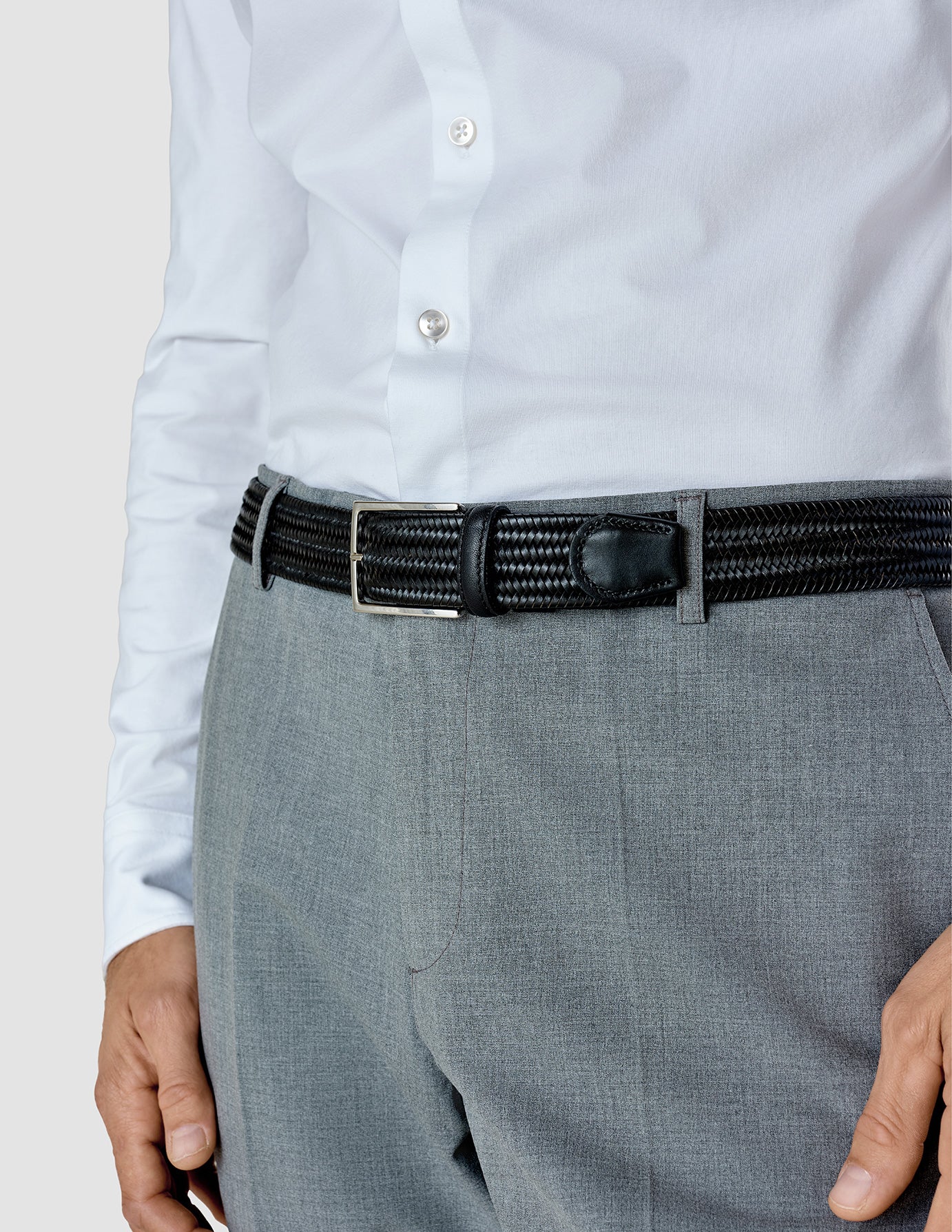 Braided Leather Belt Black - Image 3