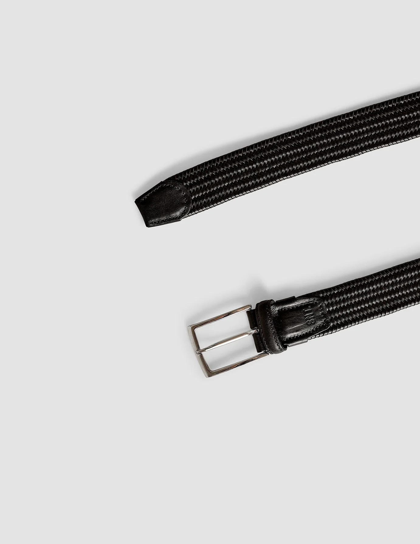 Braided Leather Belt Black - Image 4