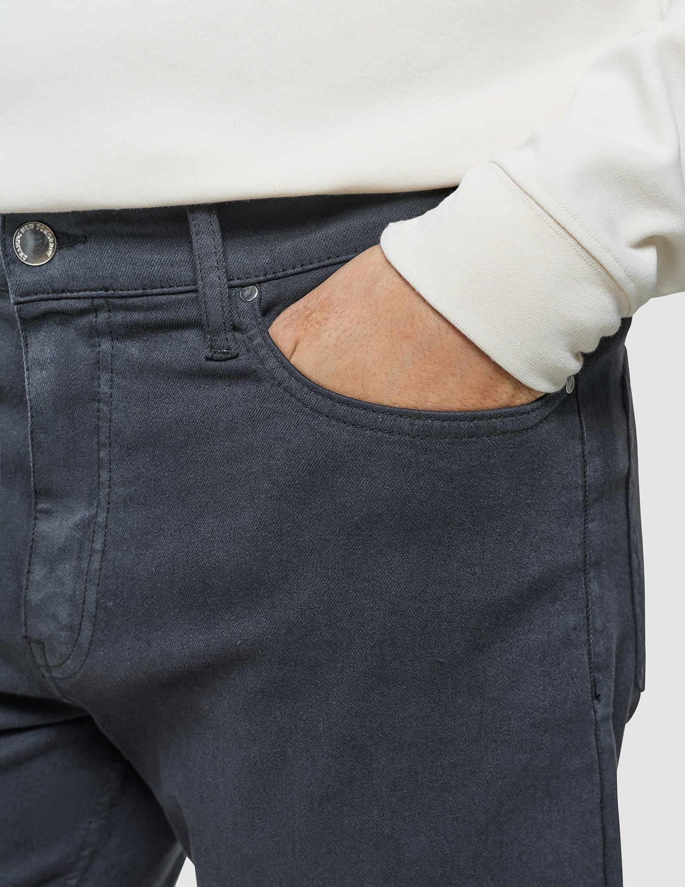 Classic 5-Pocket Pants Regular Dark Grey - Image 6