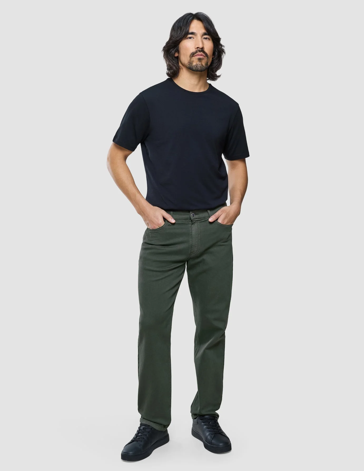 Classic 5-Pocket Pants Regular Green - Image 2