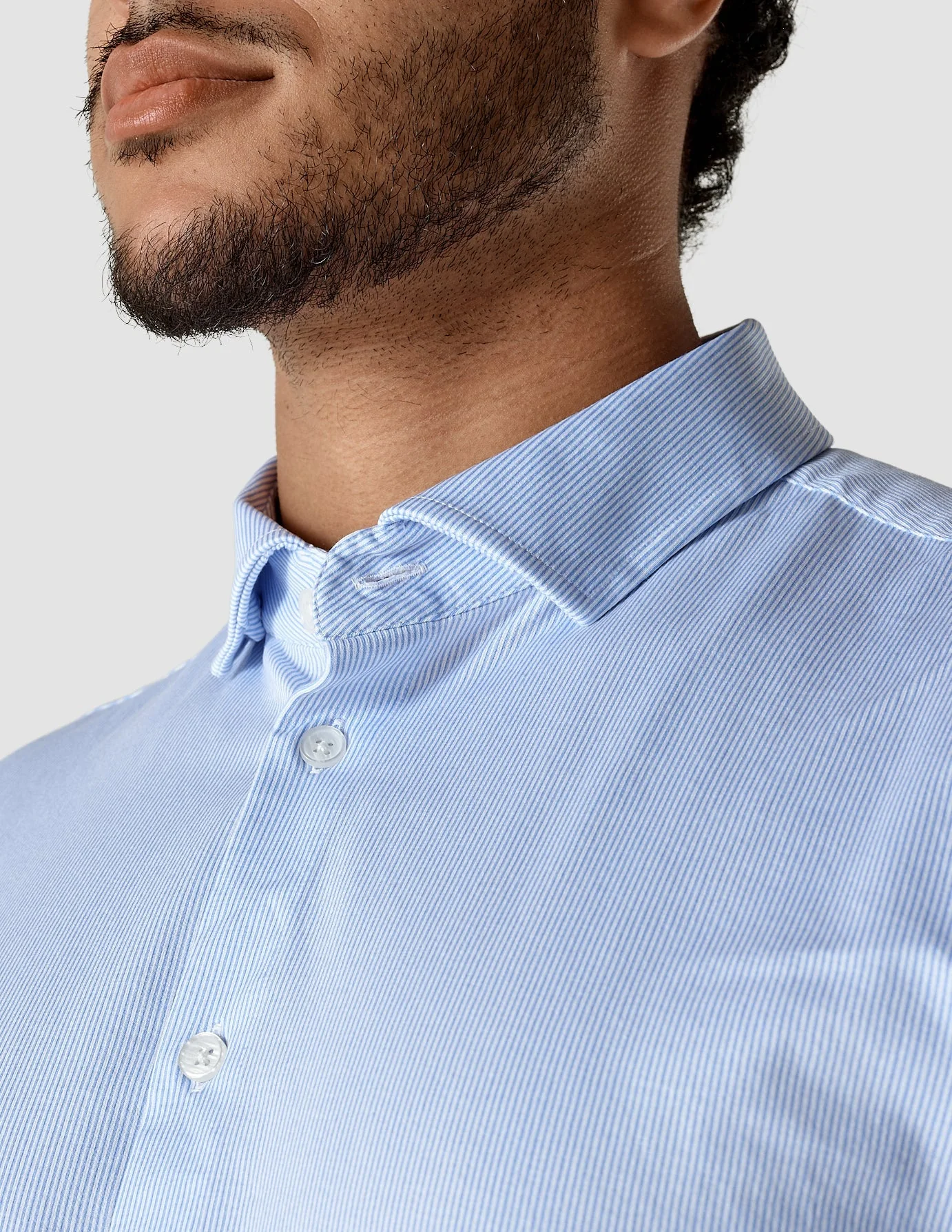 Classic Shirt Light Blue Stripes Slim - Image 6