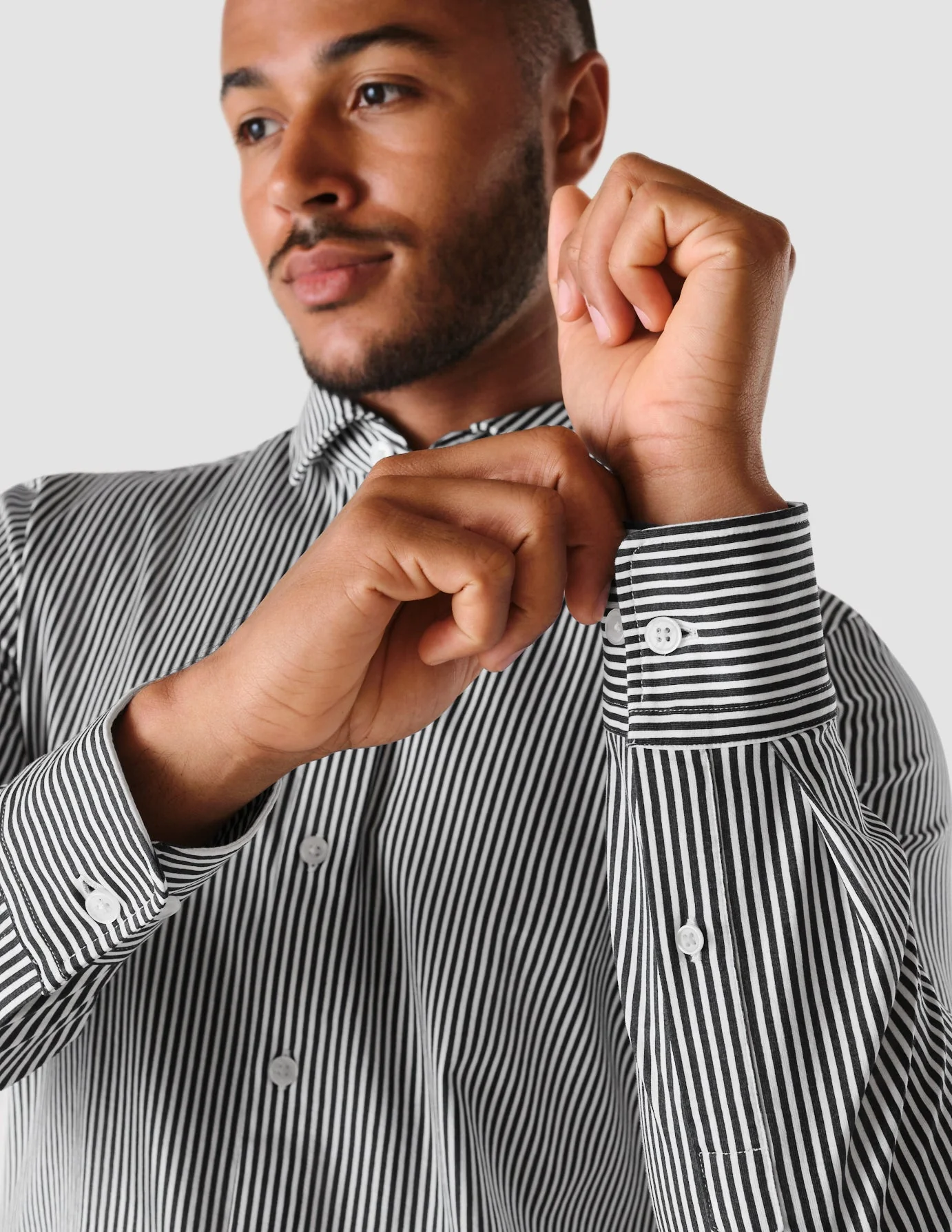 Classic Shirt Navy Stripes Regular - Image 5
