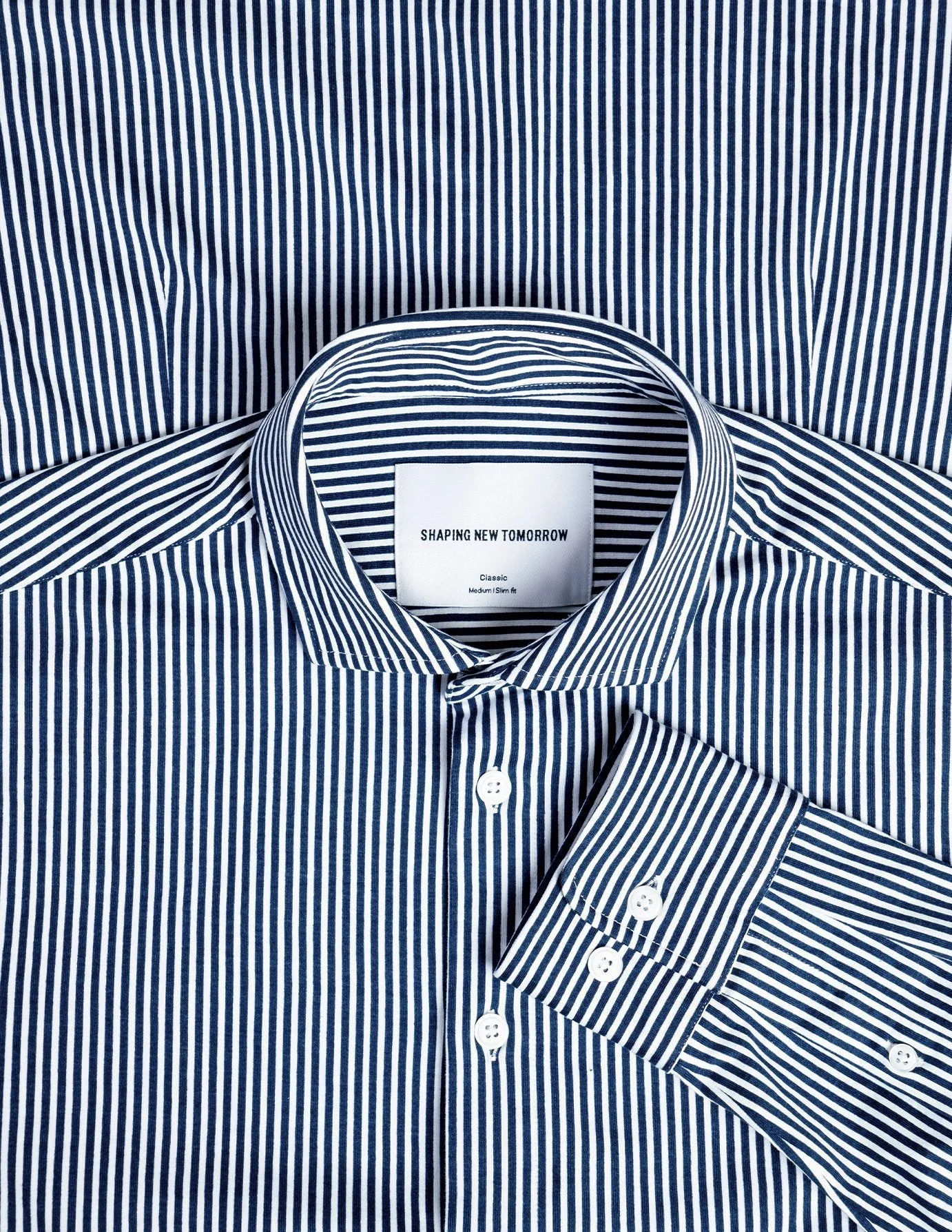 Classic Shirt Navy Stripes Regular - Image 7