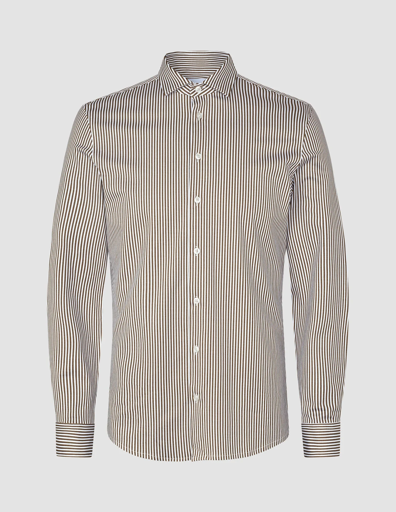 Classic Shirt Shadow Brown Stripe Regular - Image 3