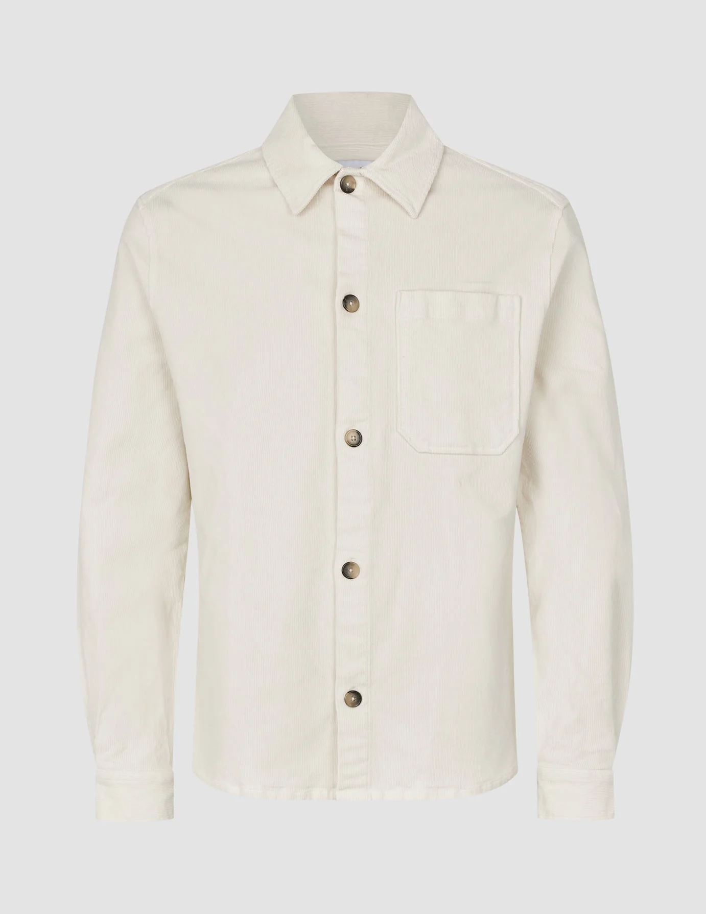 Corduroy Overshirt Off White - Image 3
