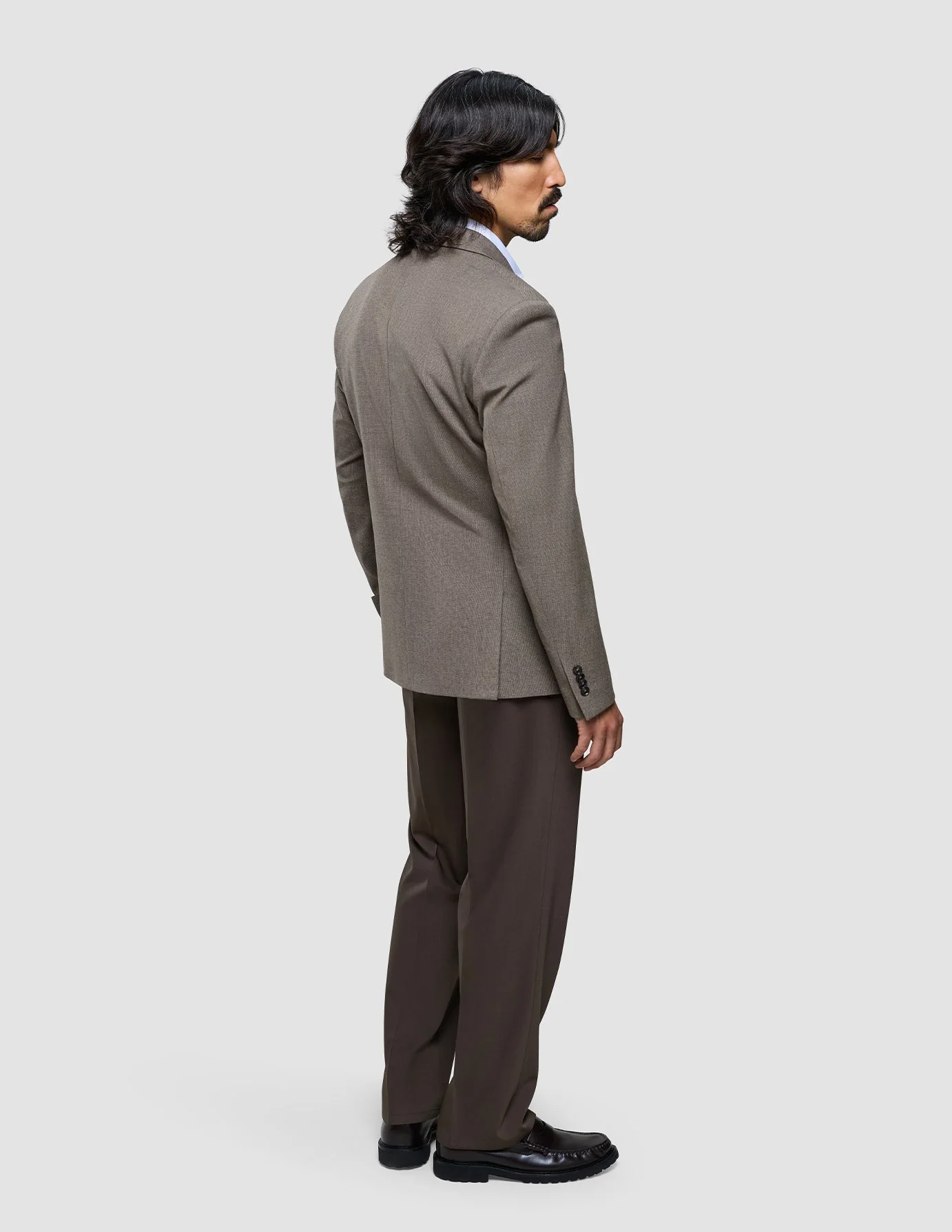 Double Breasted Essential Blazer Almond - Image 4