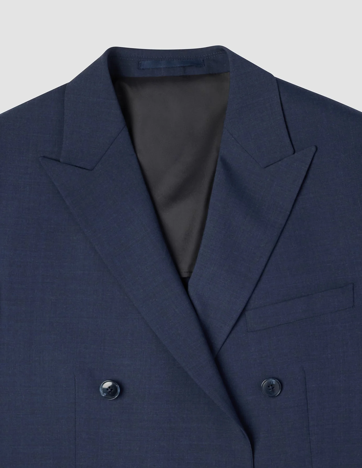 Double Breasted Tech Wool Blazer Navy - Image 6