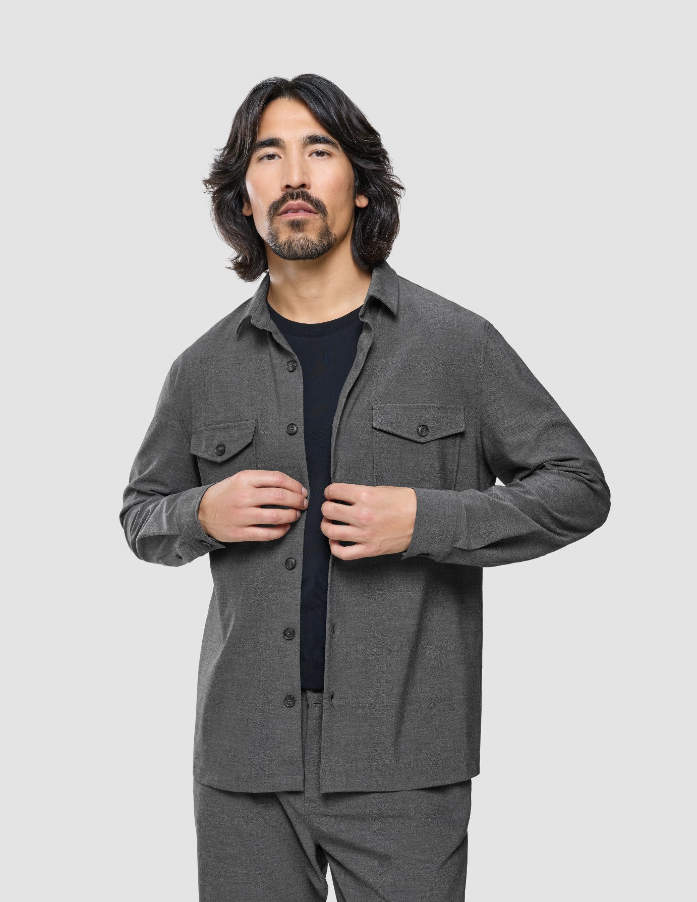 Ease Overshirt Dark Grey - Image 4