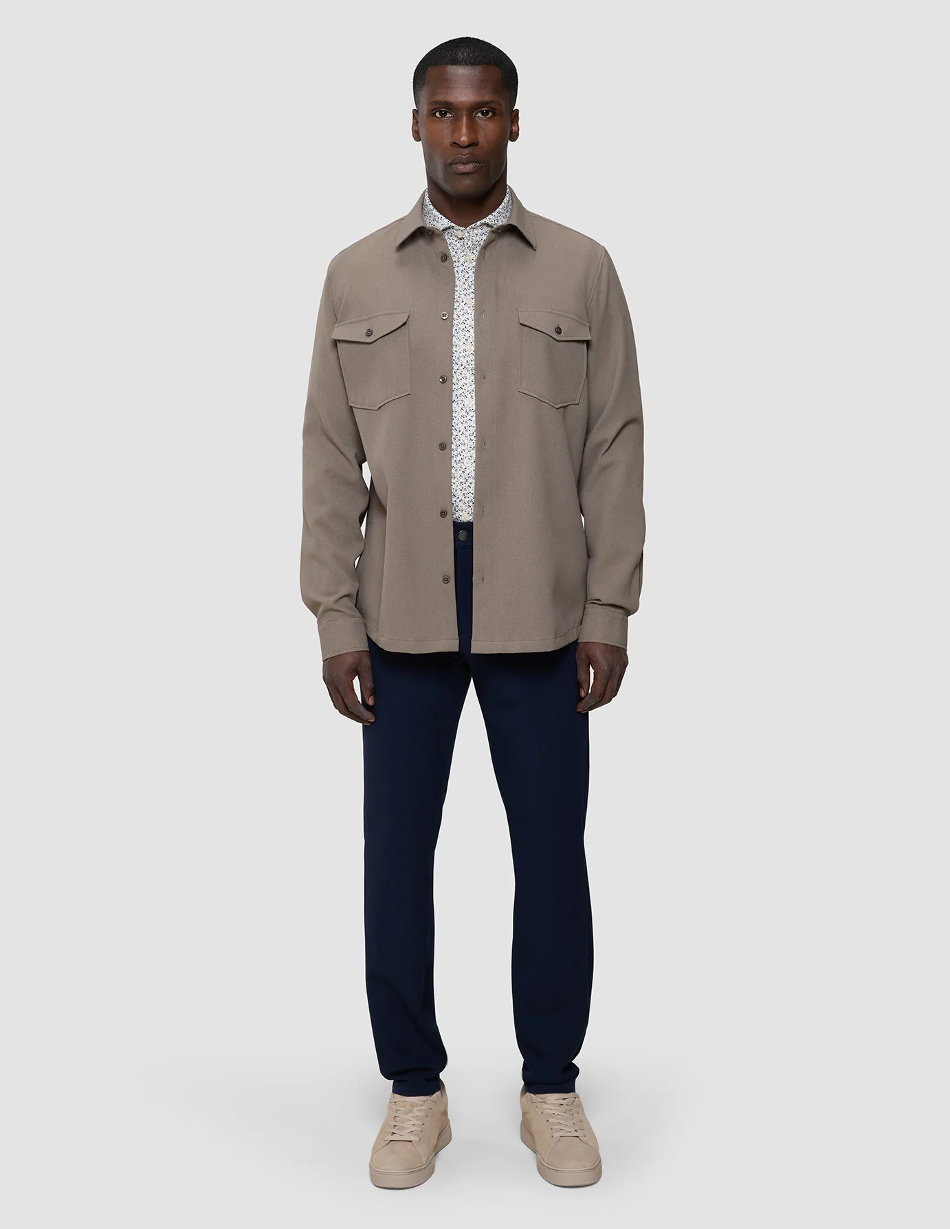 Effortless Overshirt Shadow Brown - Image 4
