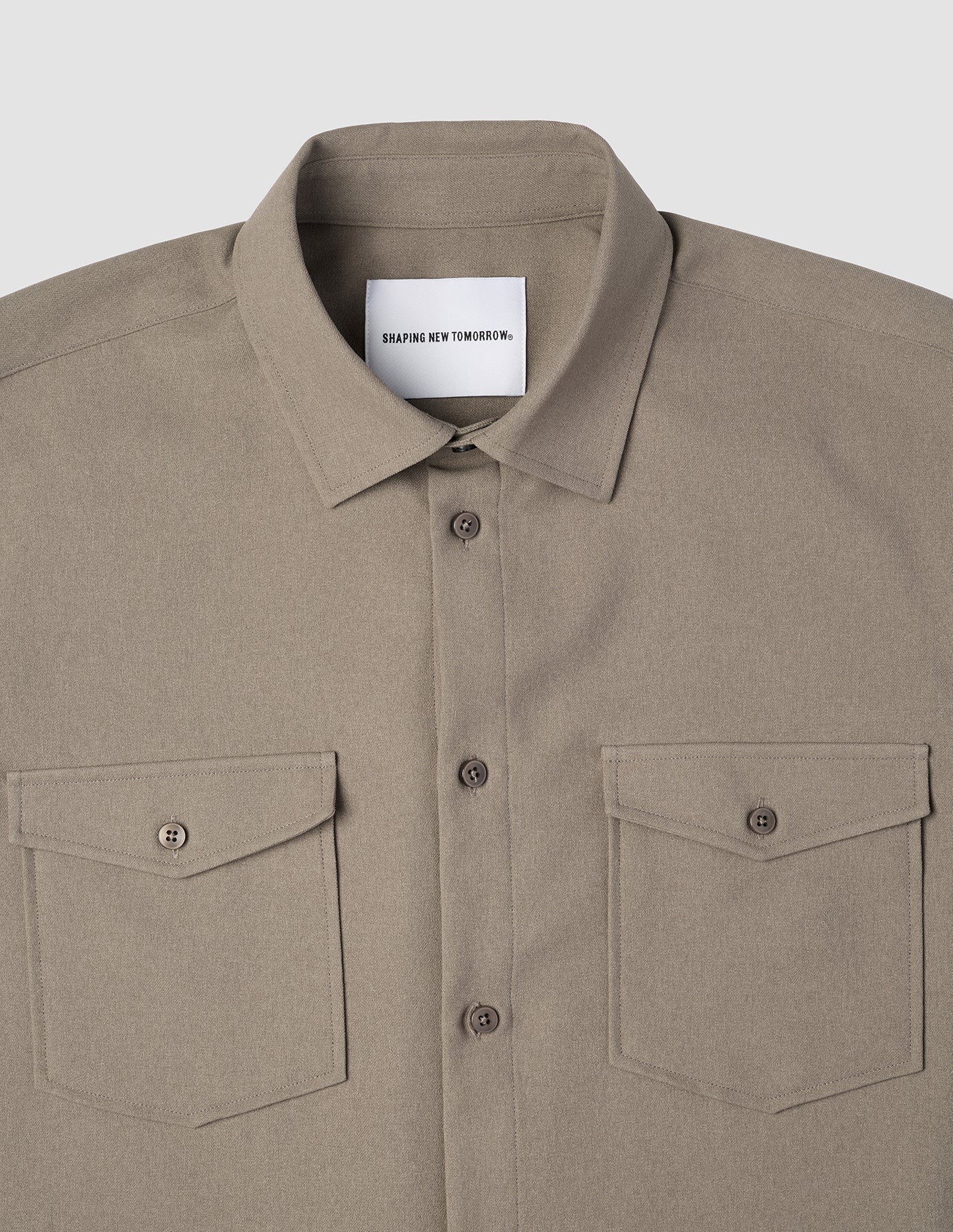 Effortless Overshirt Shadow Brown - Image 7