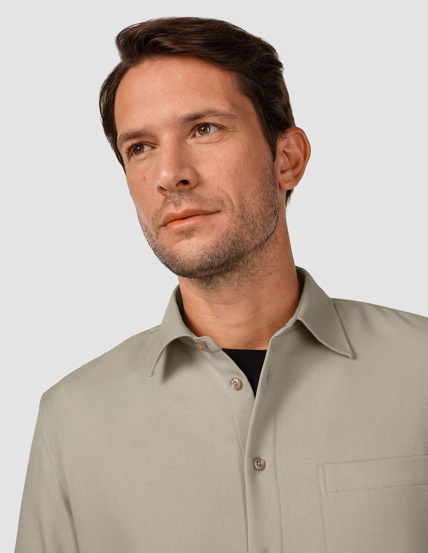 Effortless Shirt Stone Beige - Image 6