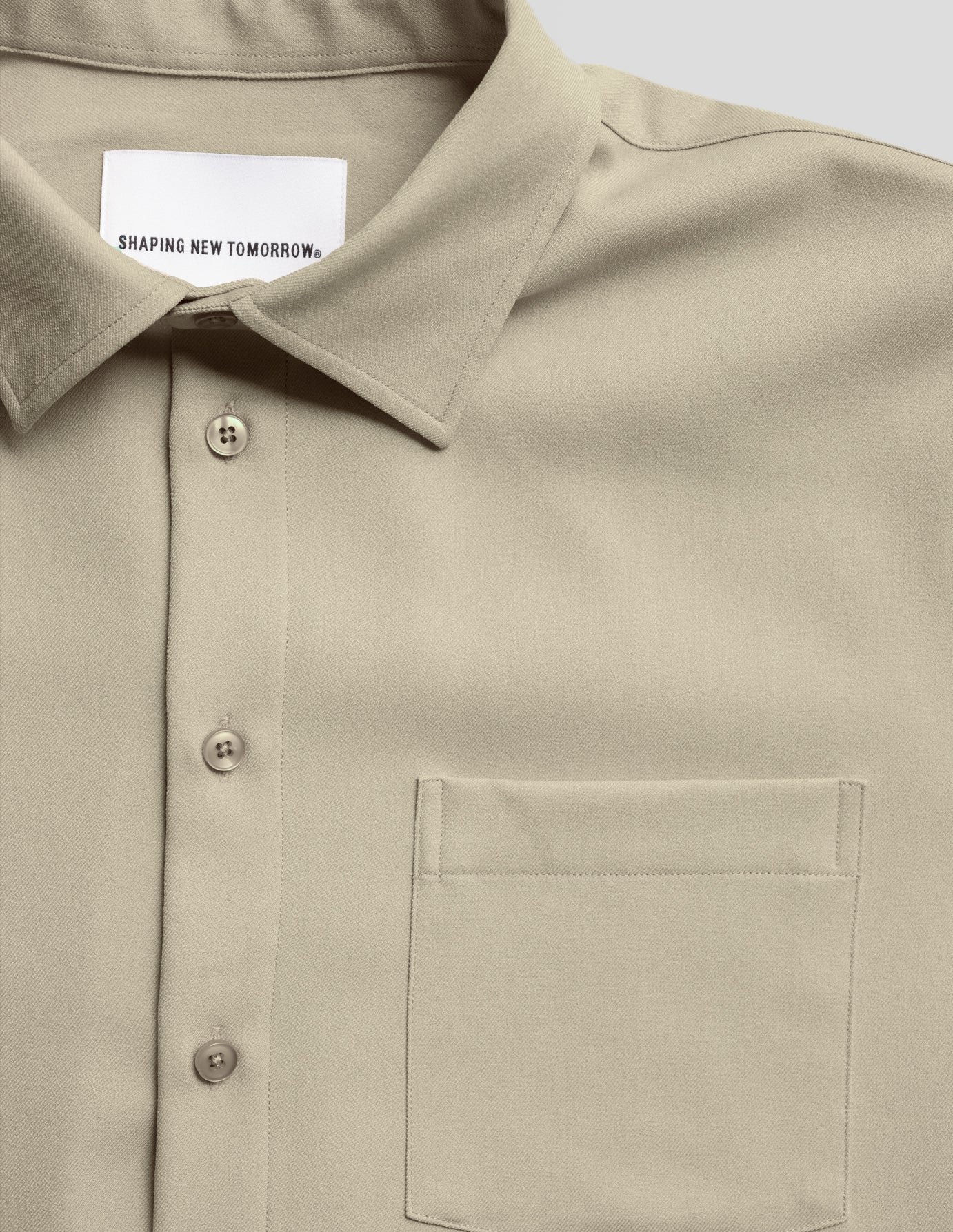 Effortless Shirt Stone Beige - Image 8