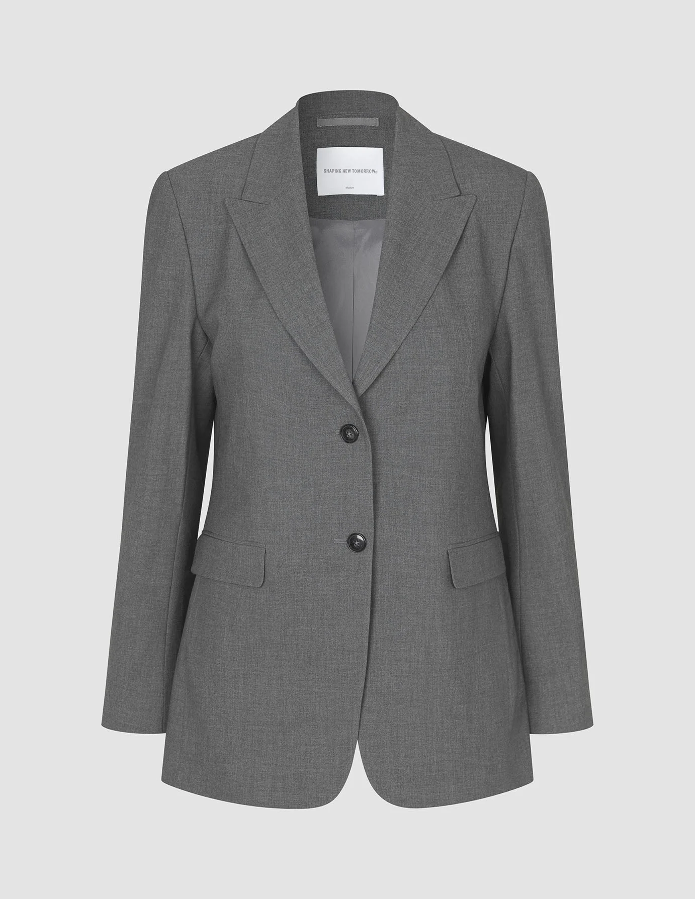 Essential Blazer Dark Grey Melange - Image 3