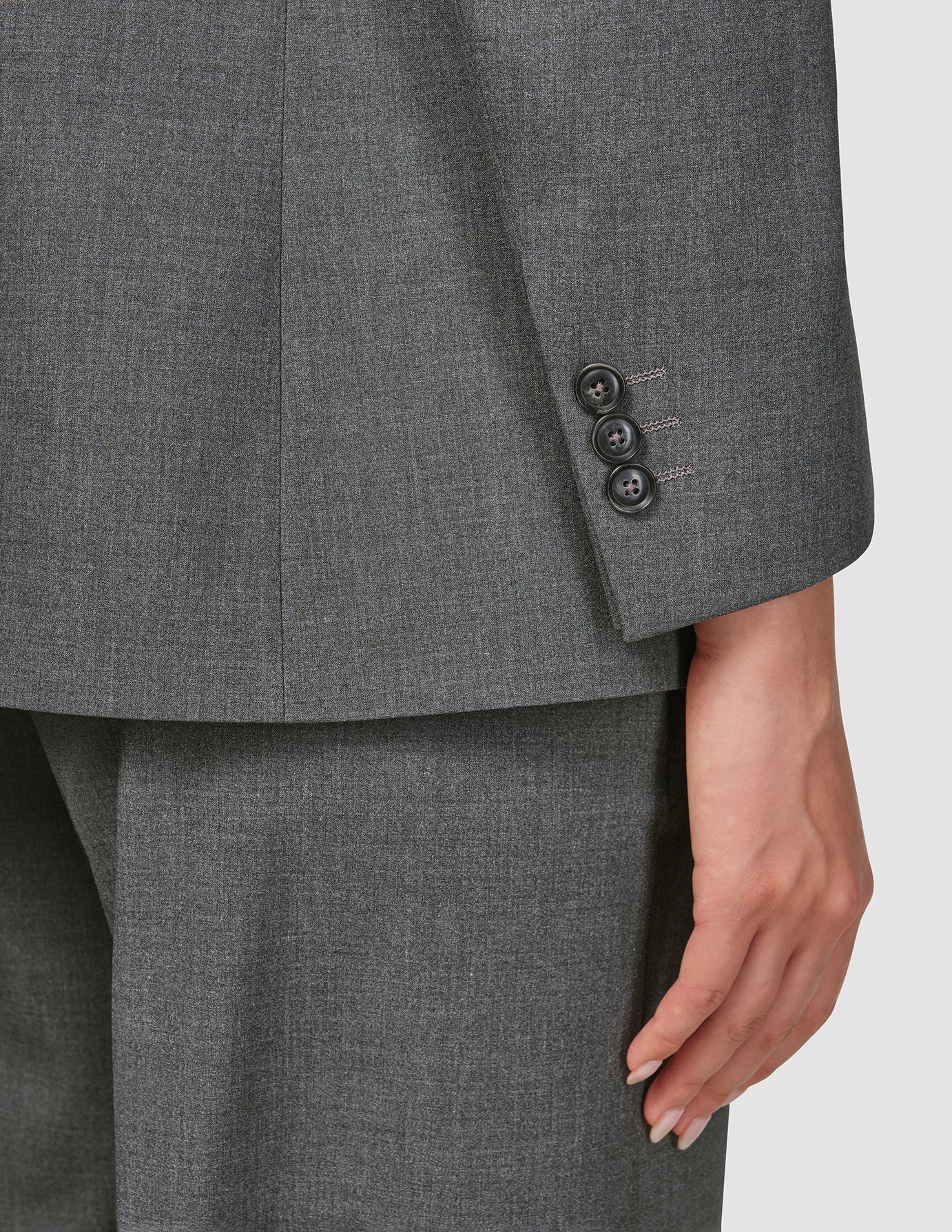 Essential Blazer Dark Grey Melange - Image 5