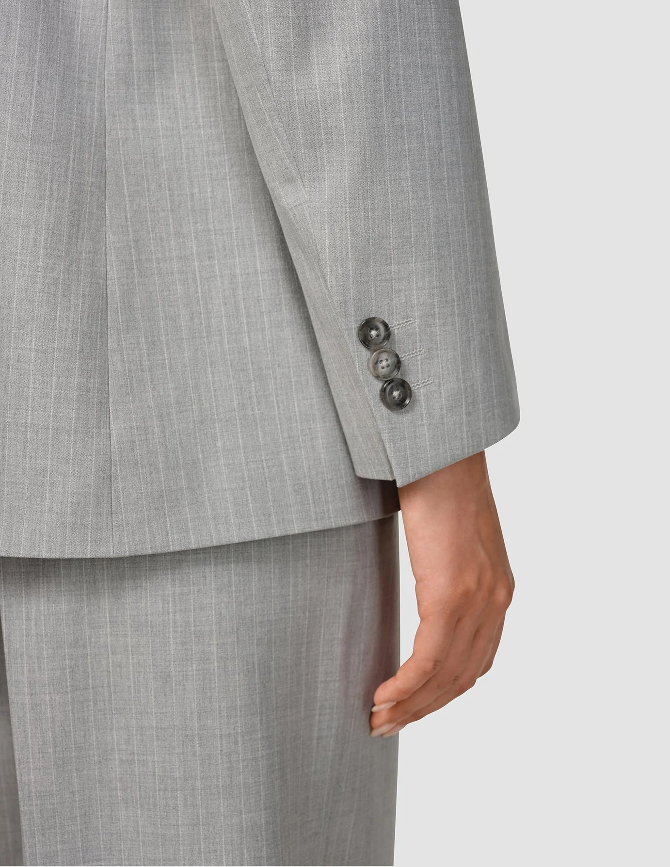 Essential Blazer Light Grey Pinstriped - Image 5