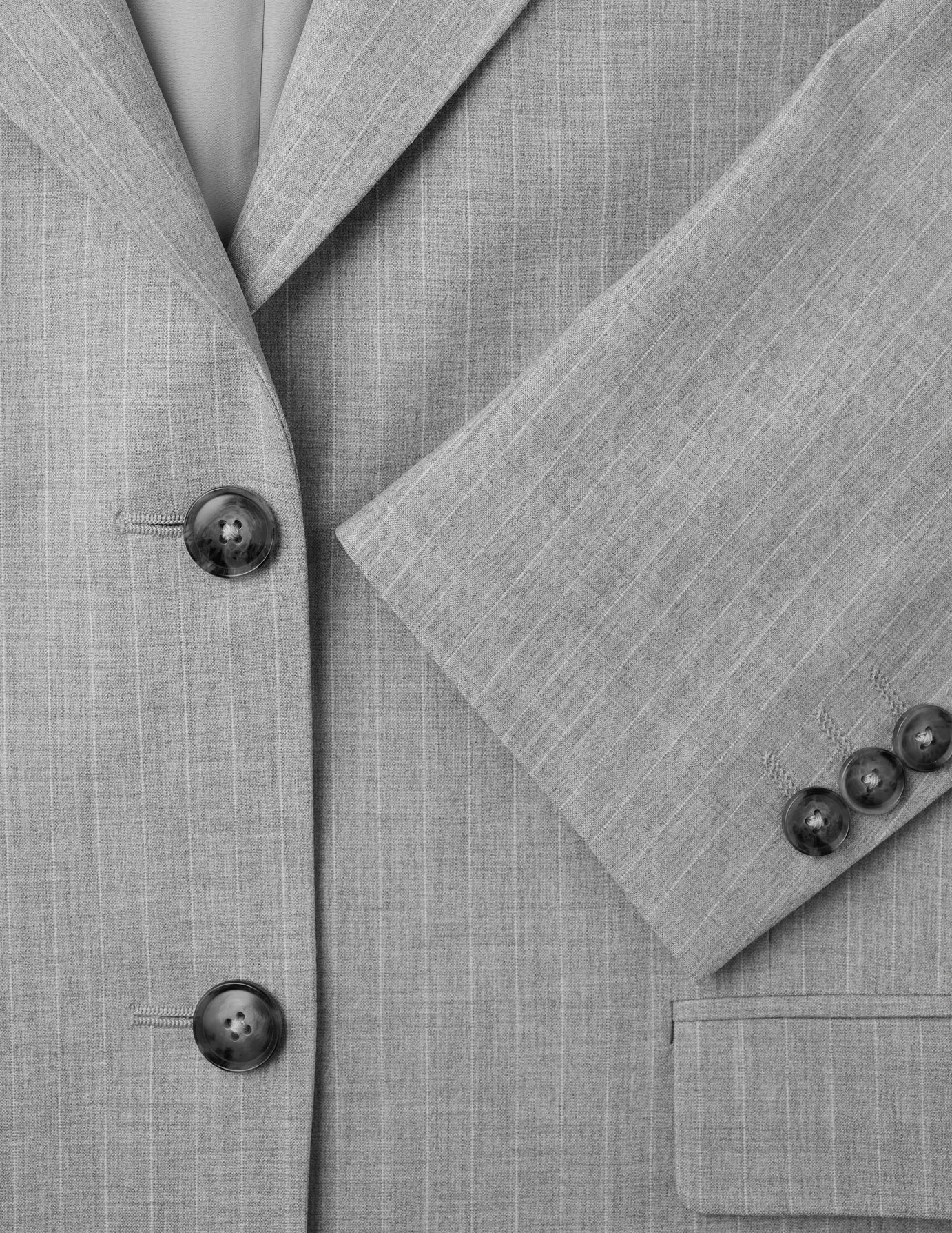 Essential Blazer Light Grey Pinstriped - Image 7