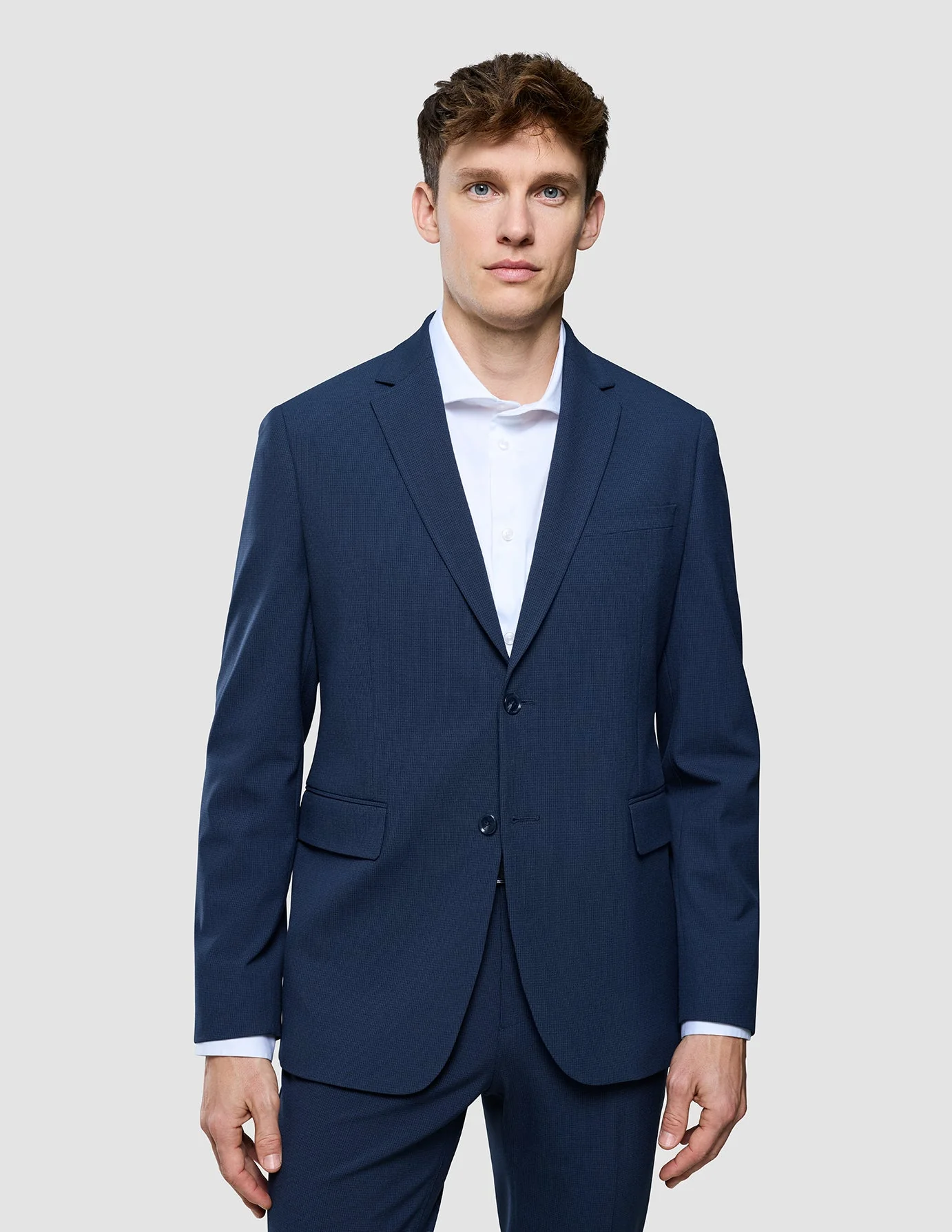 Essential Blazer Regular Navy Checks