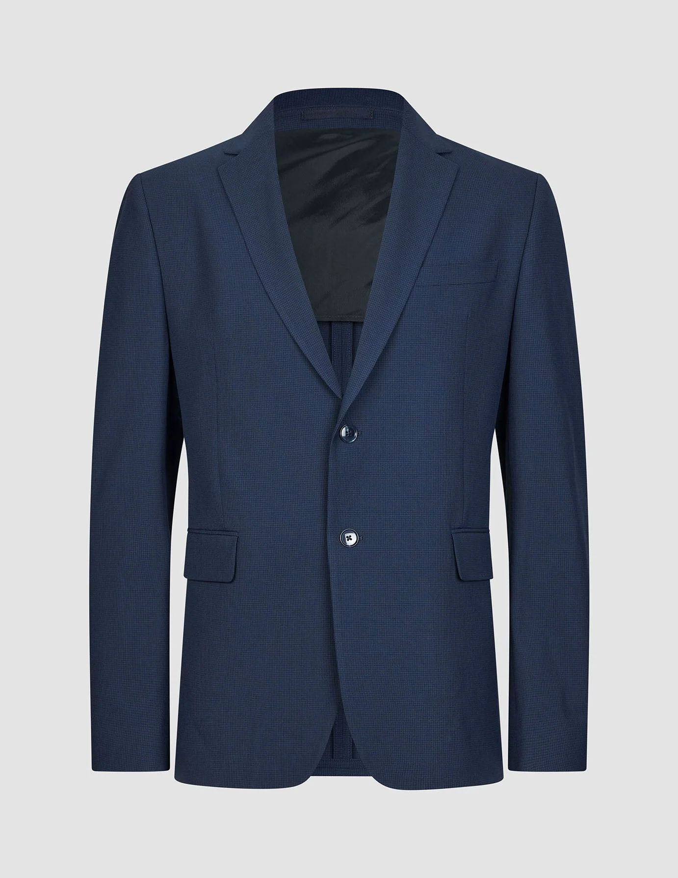 Essential Blazer Slim Navy Checks - Image 3