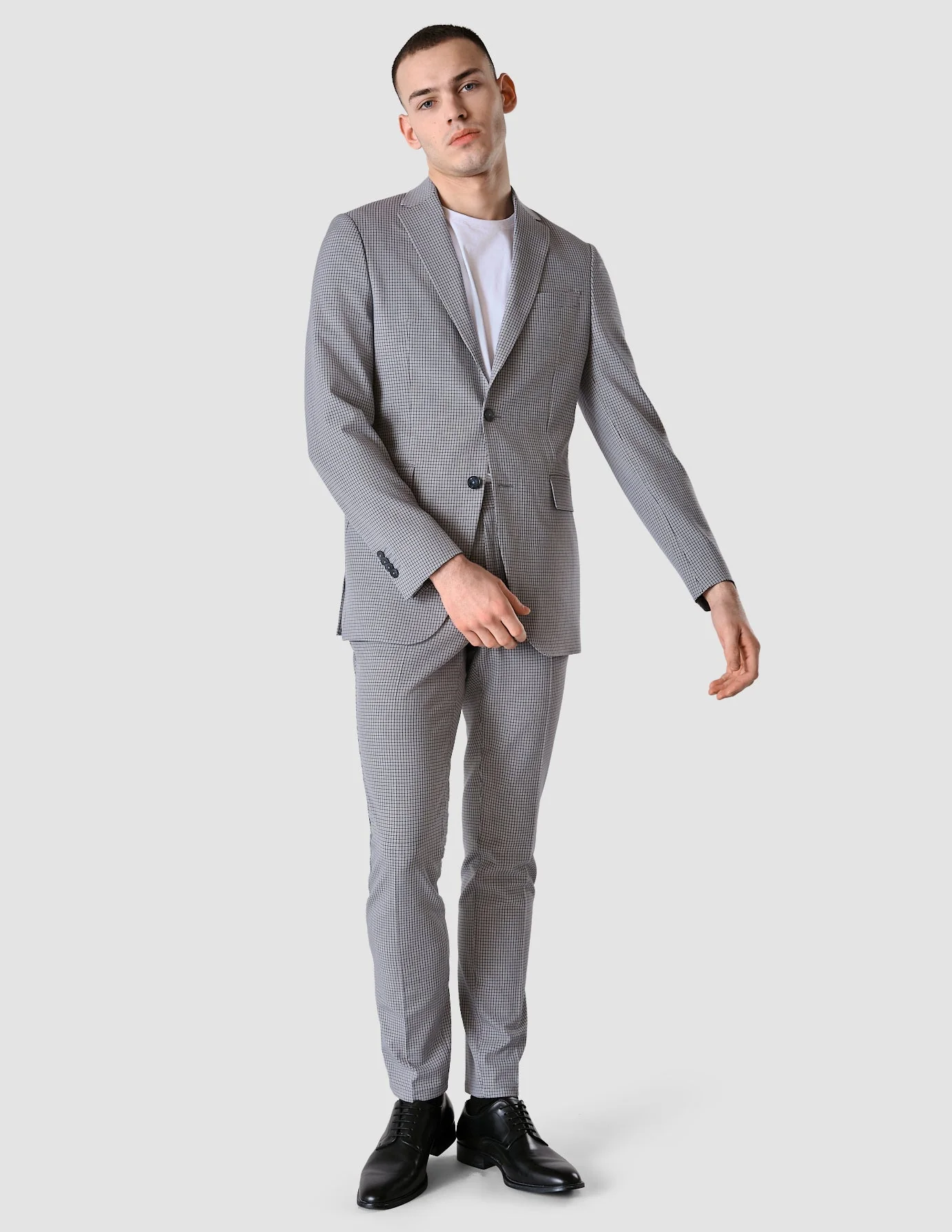 Essential Blazer Slim Duo Check Blue - Image 2