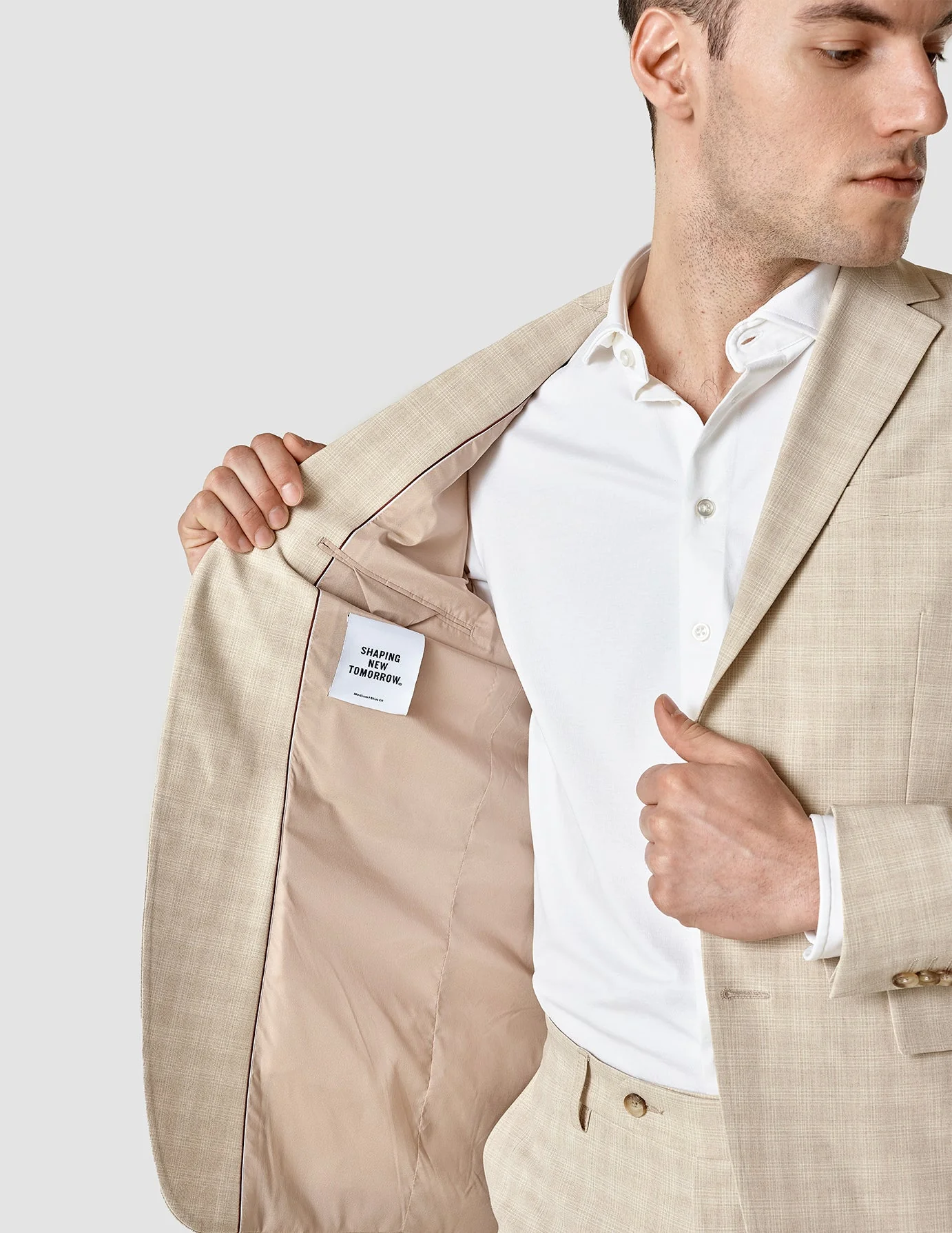Essential Easy Blazer Regular Warm Sand - Image 7