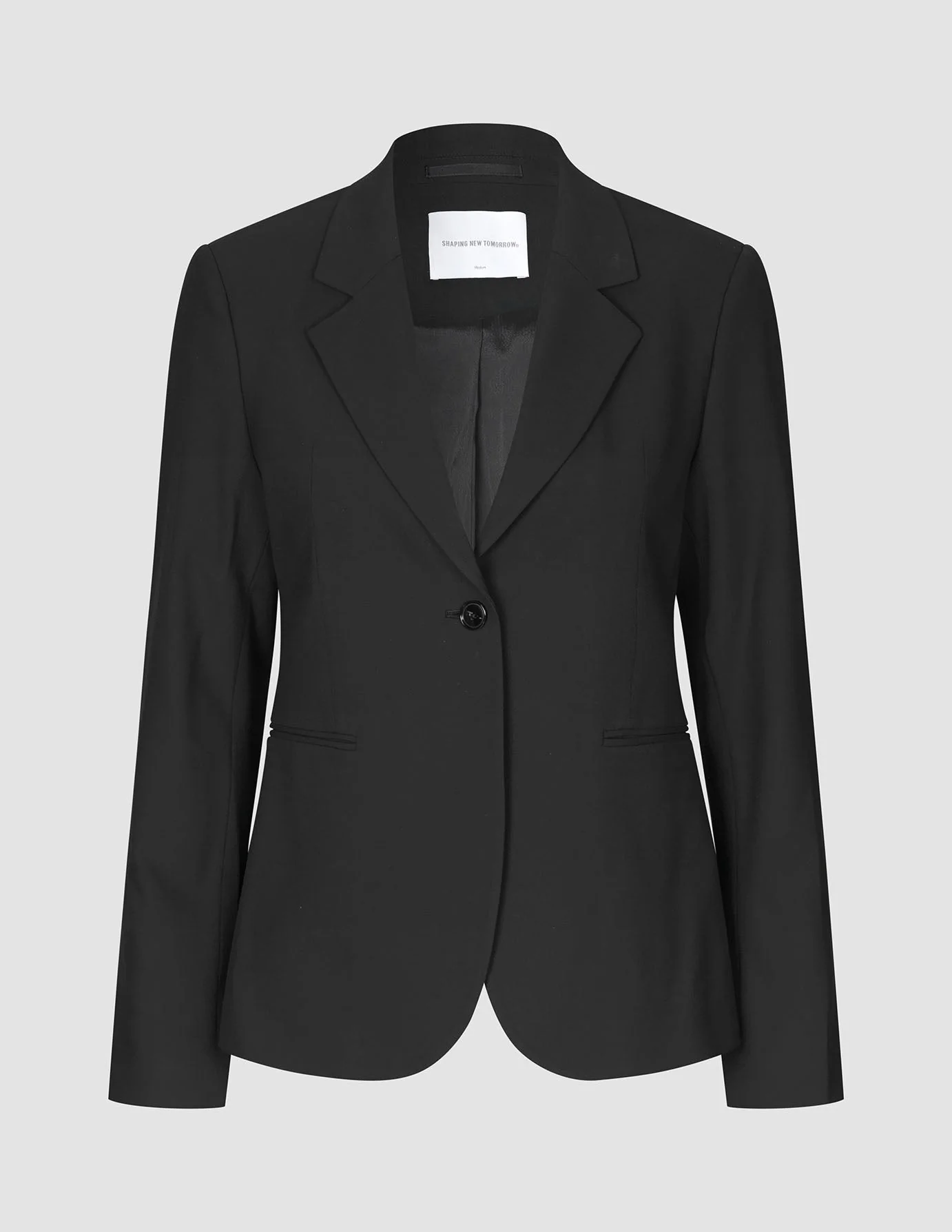 Essential Fitted Blazer Black - Image 3