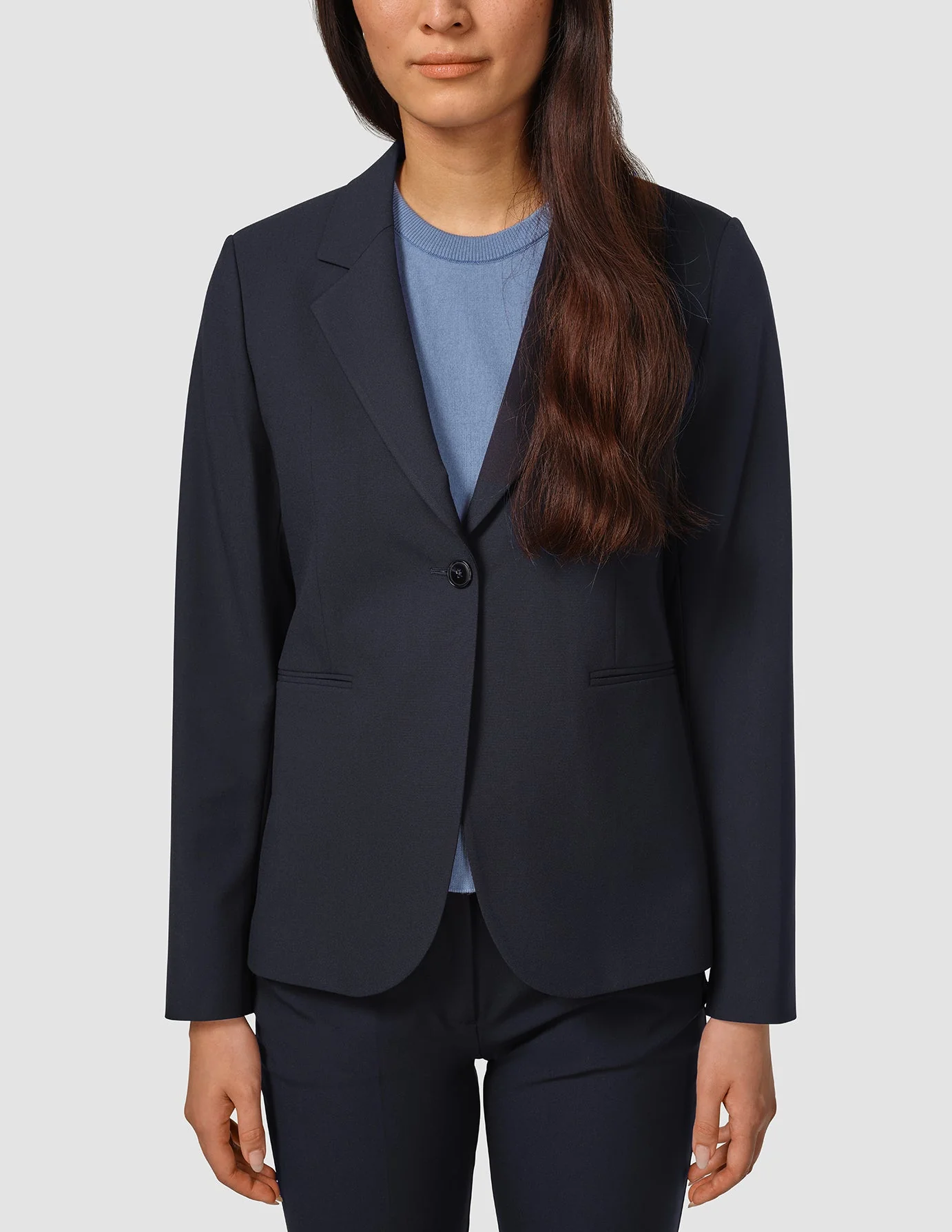 Essential Fitted Blazer Midnight Blue - Image 5