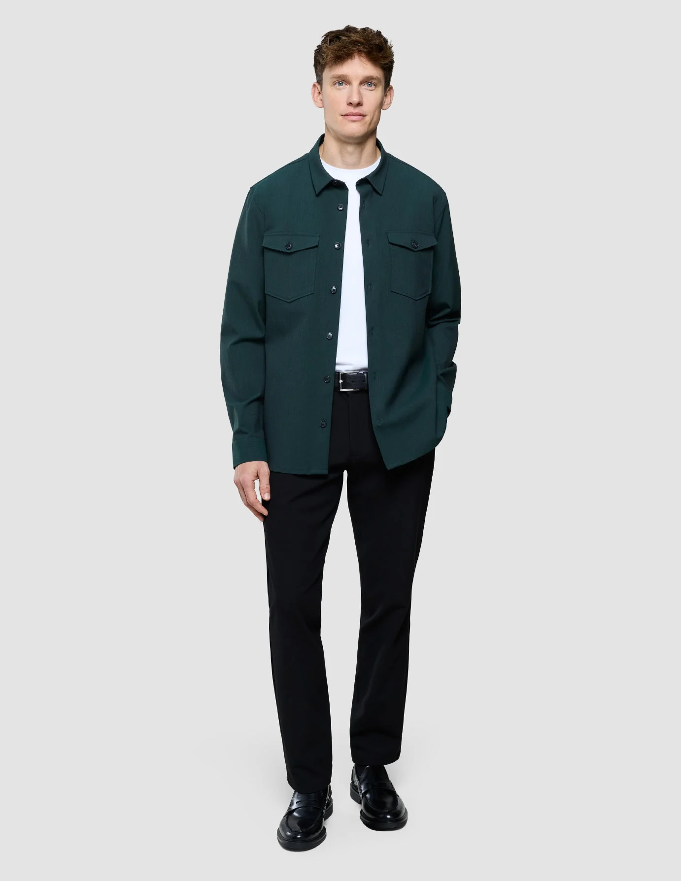 Essential Overshirt Pine Green - Image 4