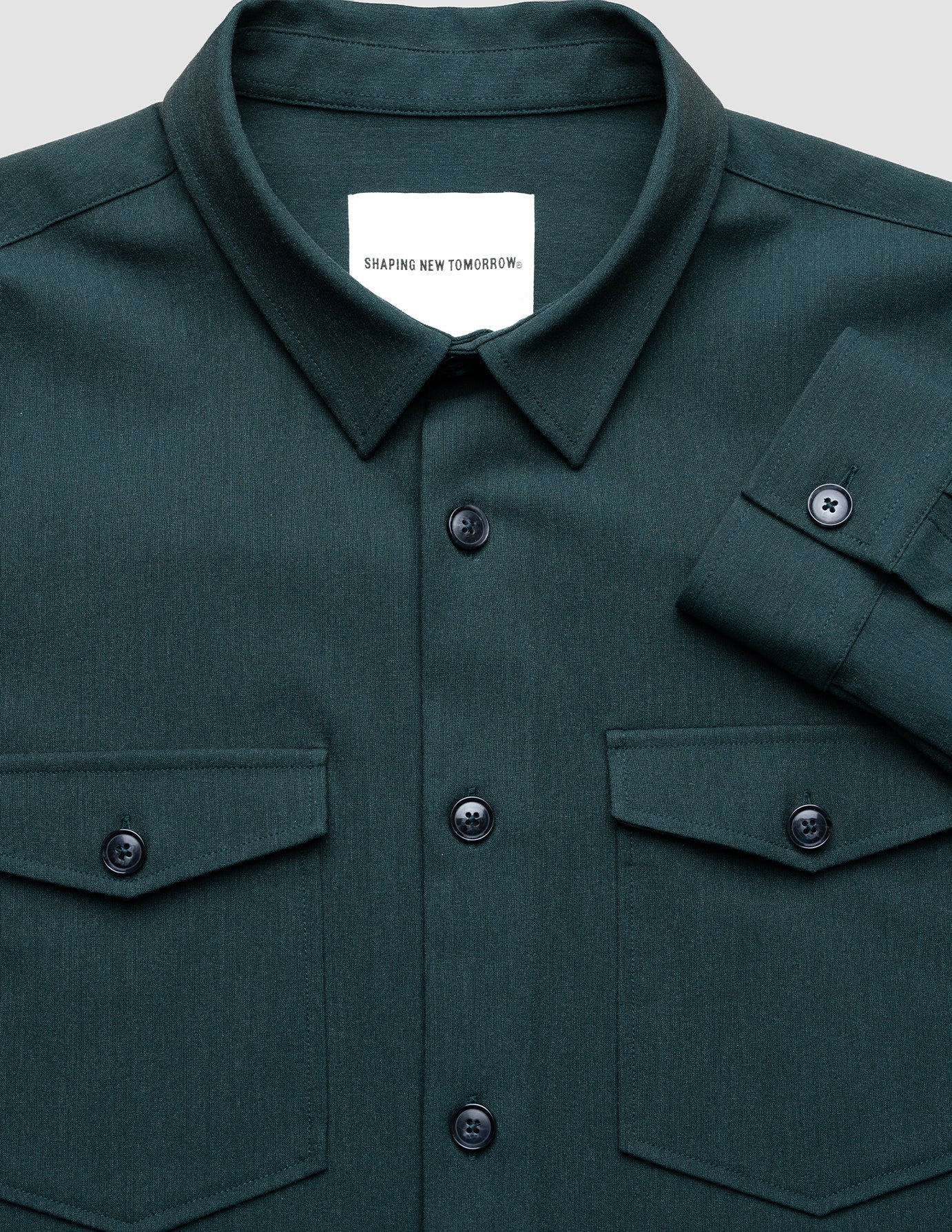 Essential Overshirt Pine Green - Image 7