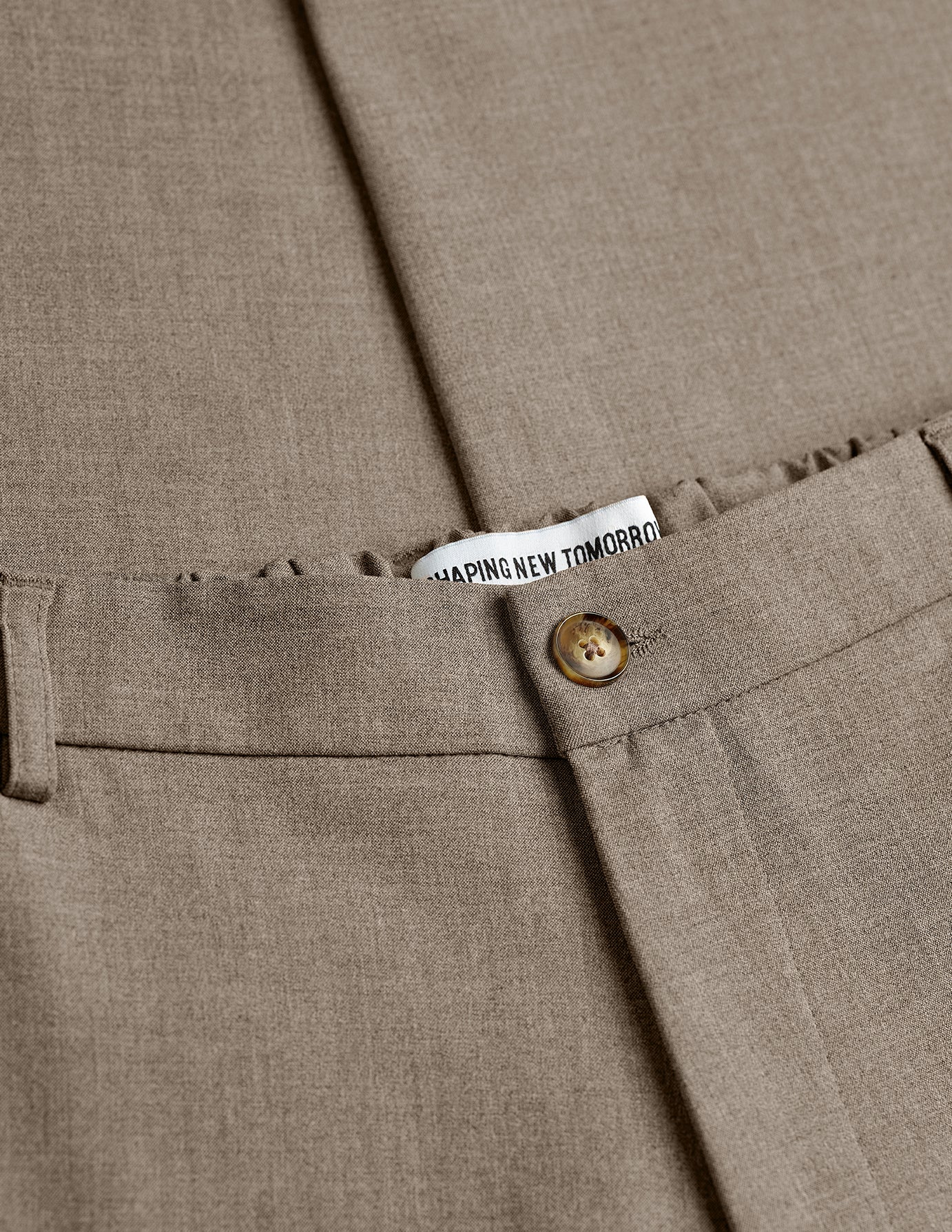 Essential Pants Relaxed Fit Dark Beige Melange - Image 8