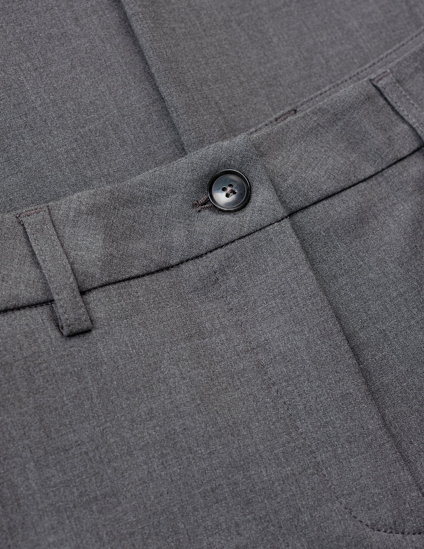 Essential Pants Wide Dark Grey Melange - Image 7
