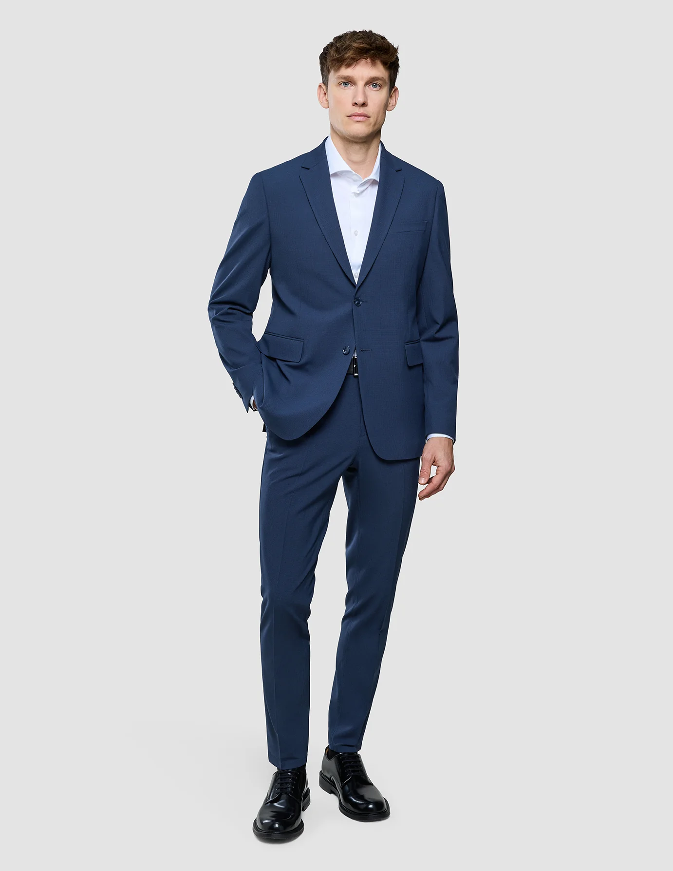 Essential Suit Navy Checks