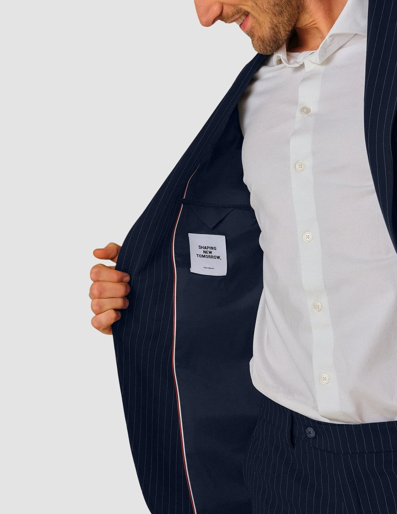 Essential Suit Navy Pinstripe - Image 9