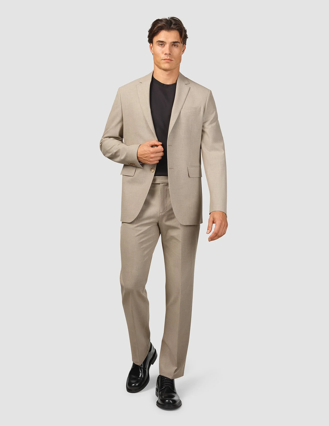 Essential Suit Pants Relaxed Fit Beige Melange - Image 5