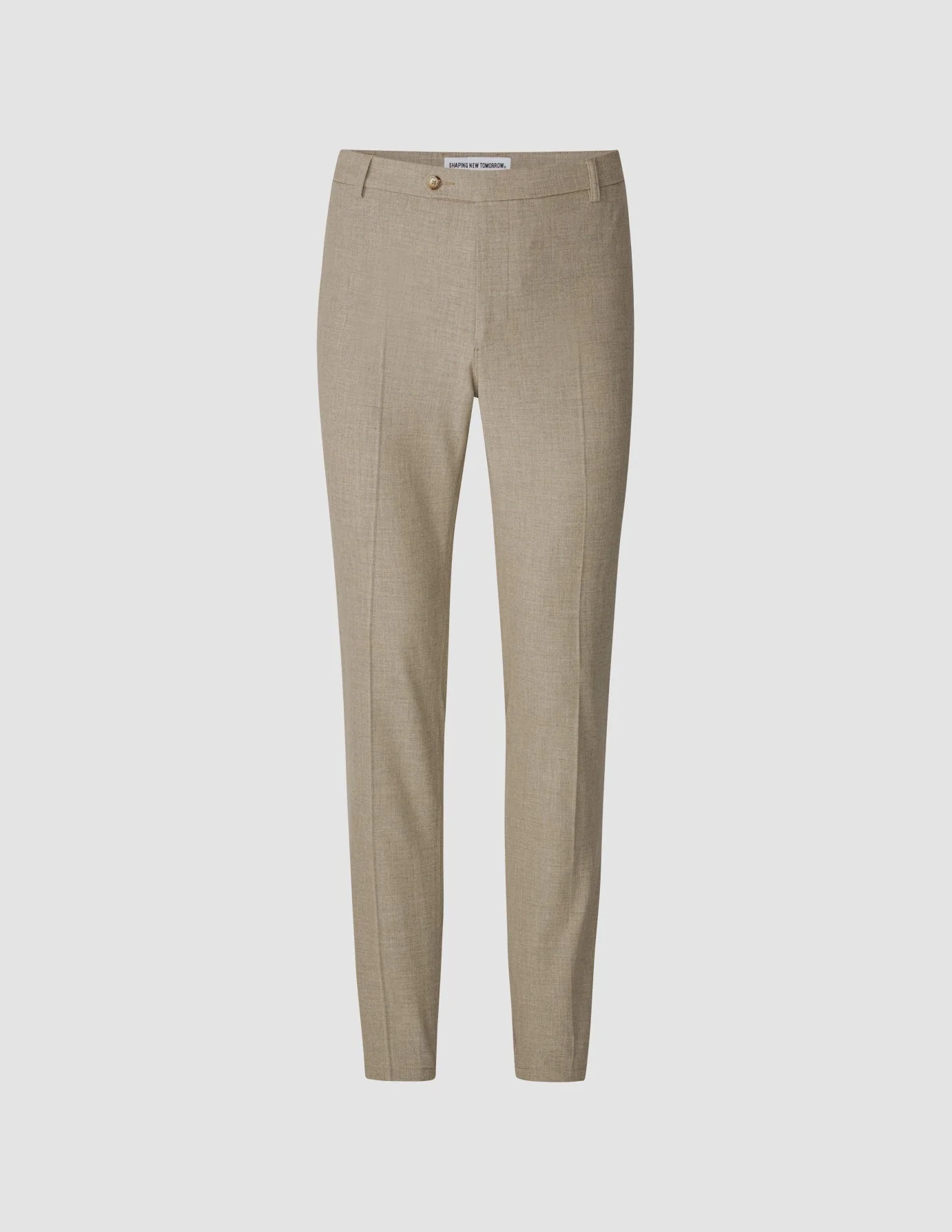 Essential Suit Pants Slim Beige Melange - Image 3