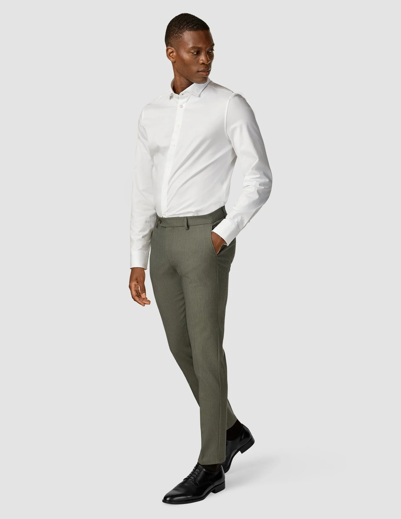 Essential Suit Pants Slim Green Melange - Image 2