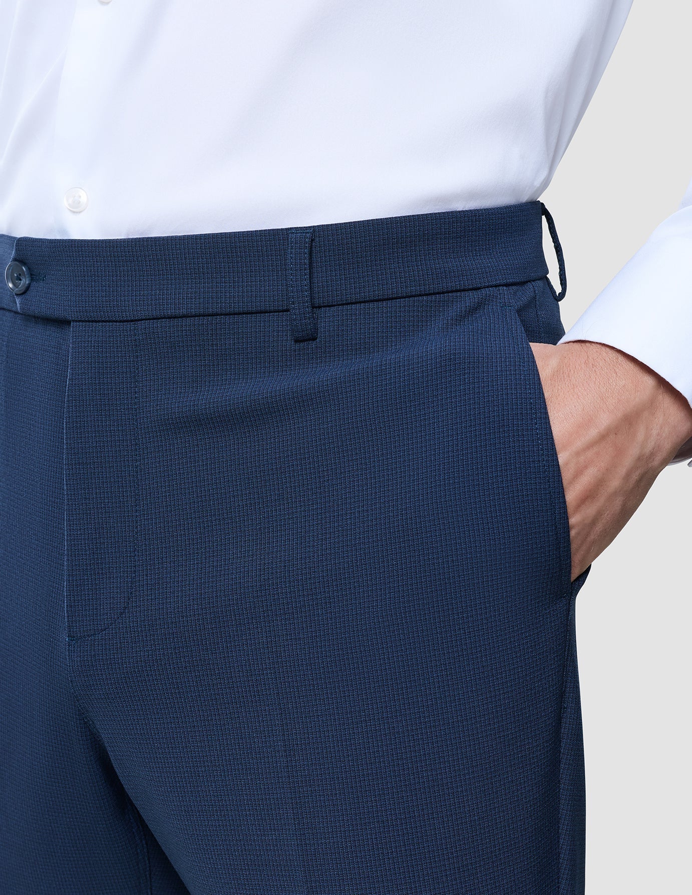 Essential Suit Pants Slim Navy Checks - Image 4