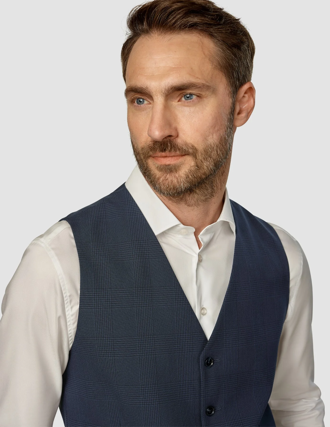 Essential Vest Dark Blue Check - Image 6