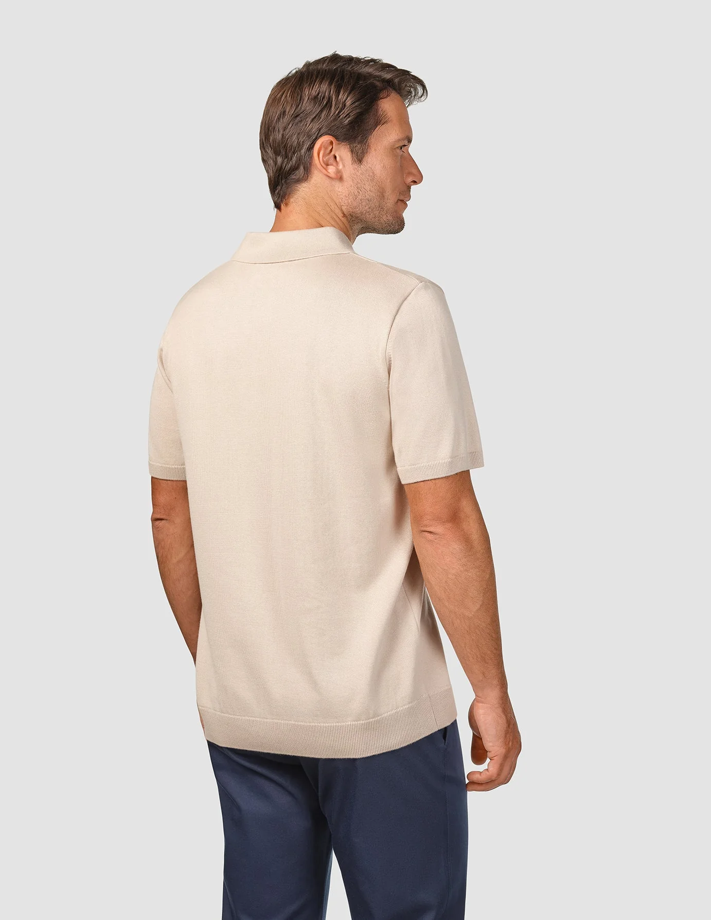 Everyday Knit Short Sleeve Polo Birchwood - Image 4