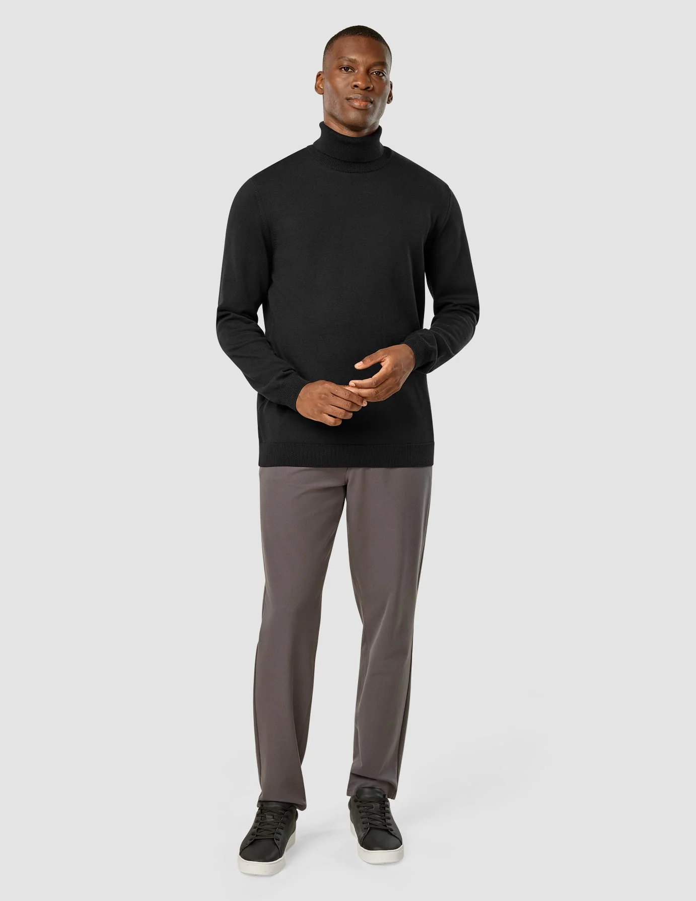 Everyday Knit Turtleneck Black - Image 2