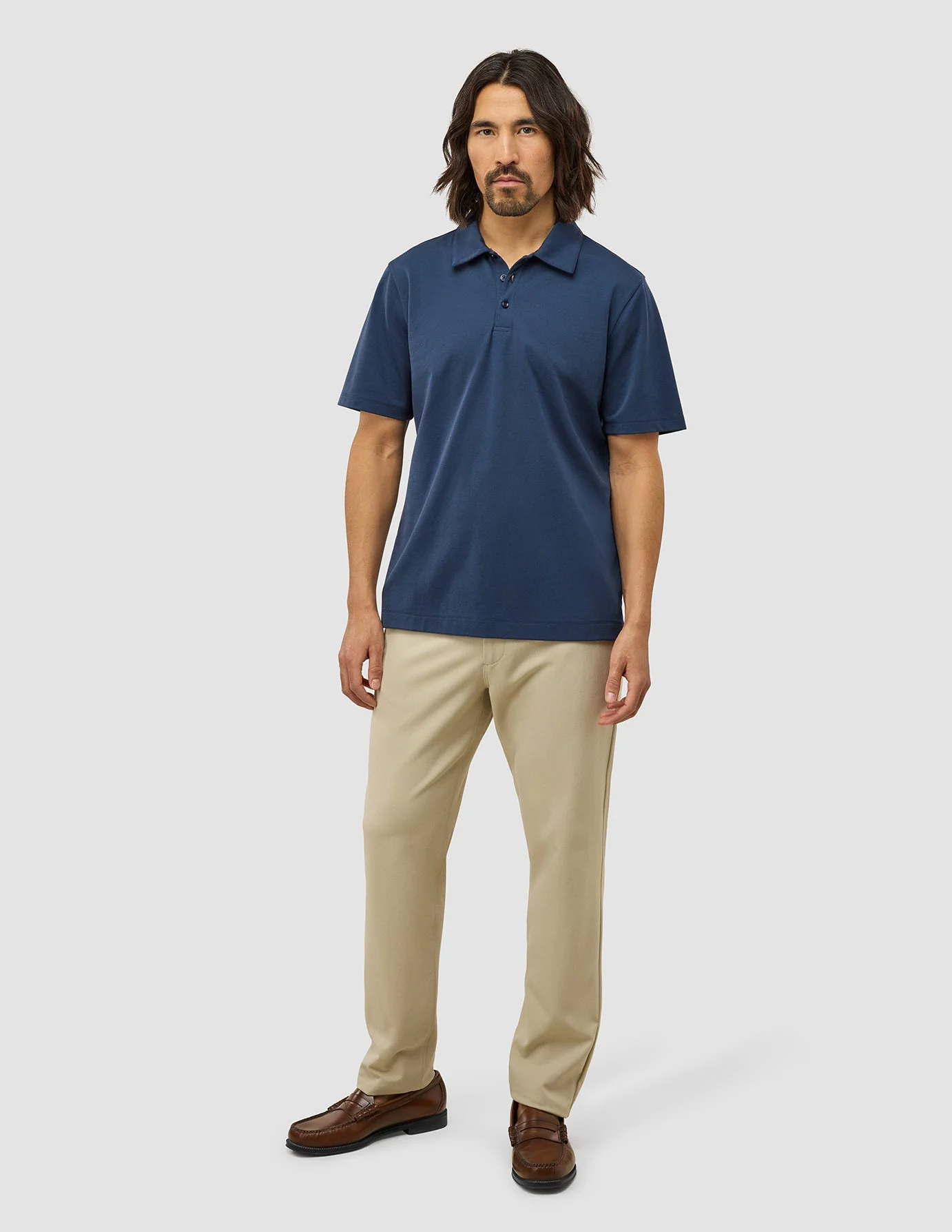 Evolve Pique Polo Navy - Image 2