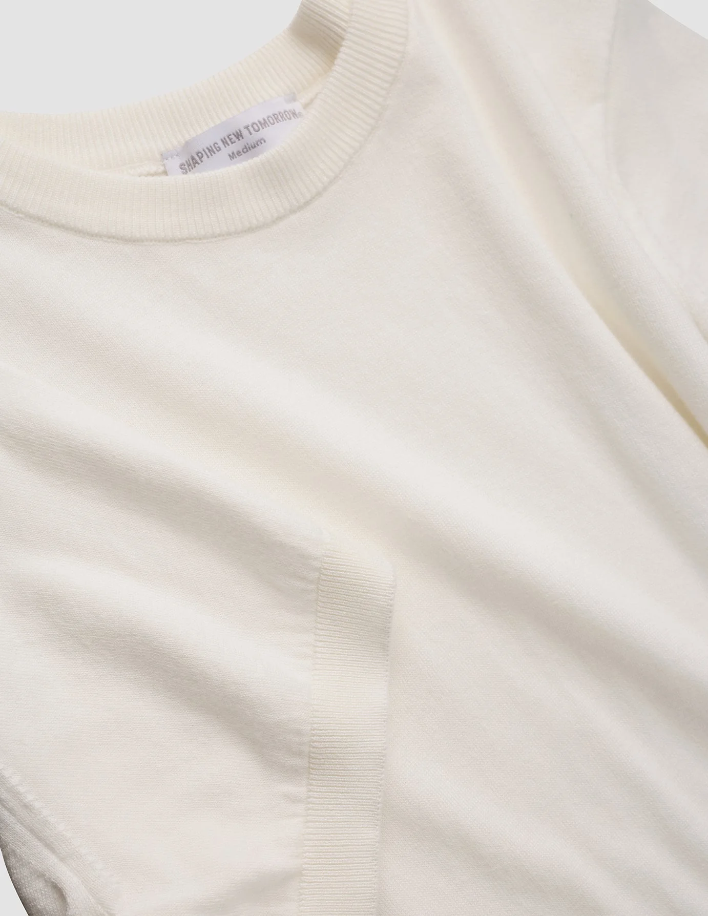 Fine Knit T-shirt Off White - Image 7
