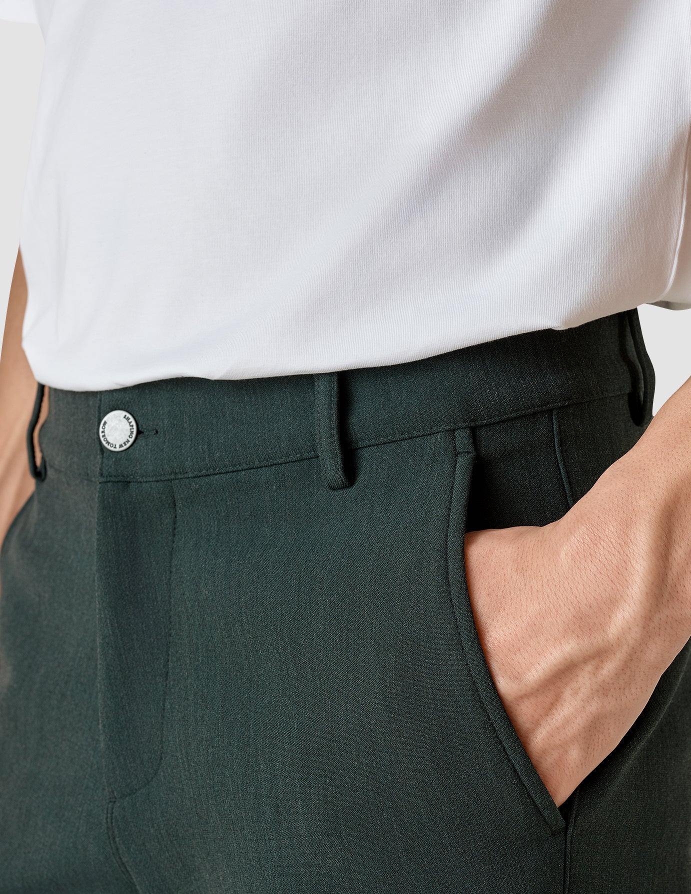 Heavy Edition Pants Slim Deep Green Melange 2.0 - Image 6