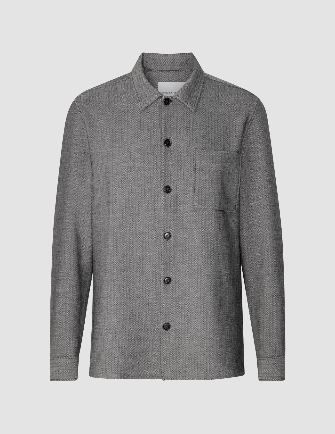 Heavy Edition Transitional Overshirt Grey Herringbone - Image 3