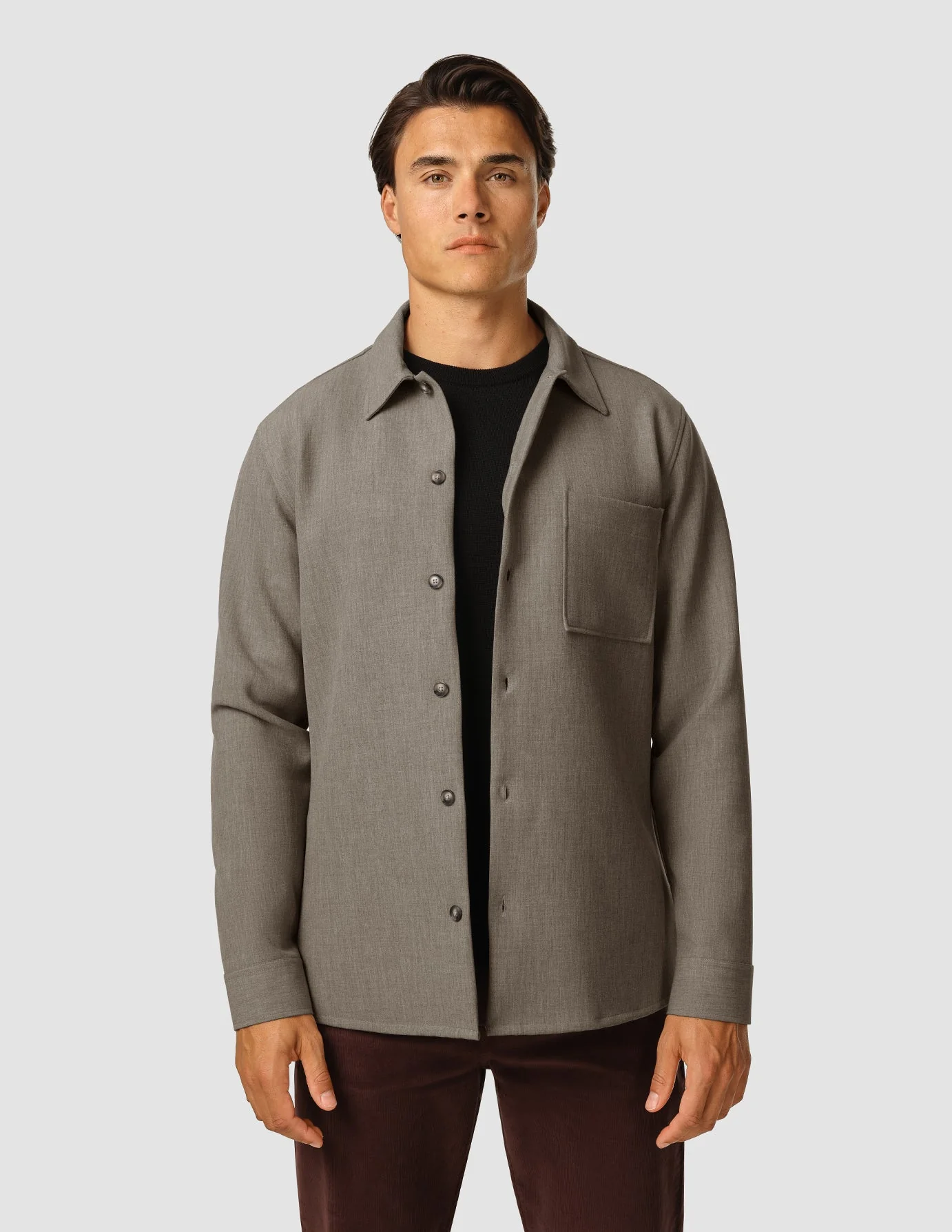 Heavy Edition Transitional Overshirt Khaki Melange