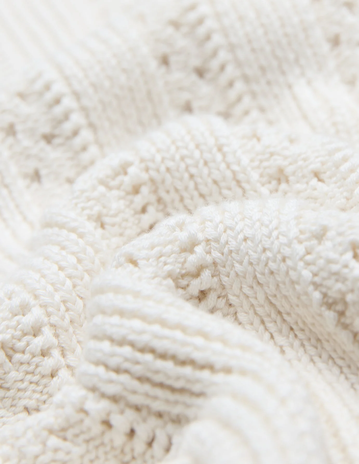 Hollow Knit Shirt Off White - Image 6