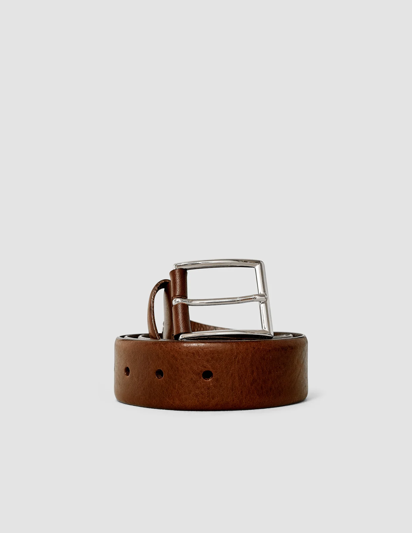 Leather Belt Dark Brown - Image 3