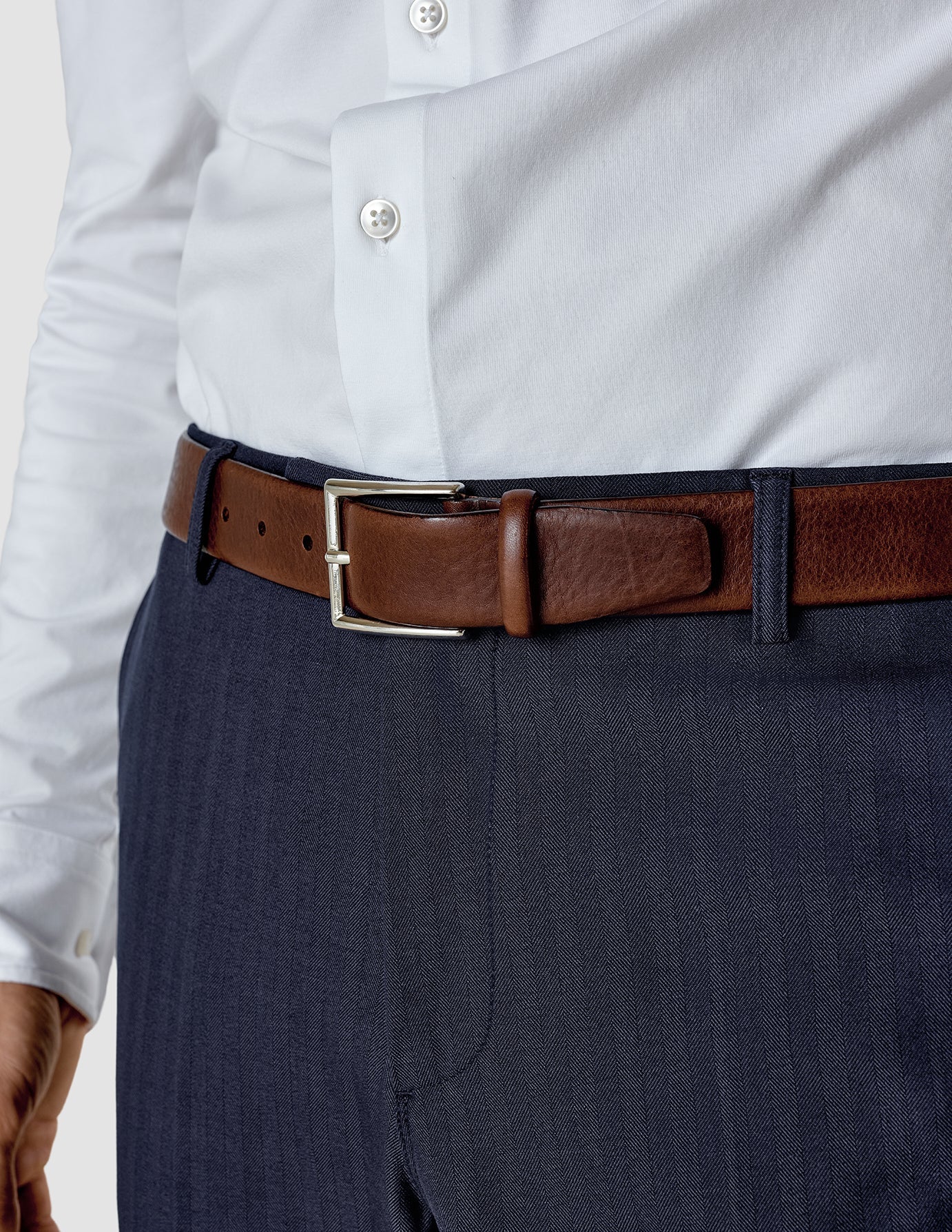 Leather Belt Dark Brown - Image 4