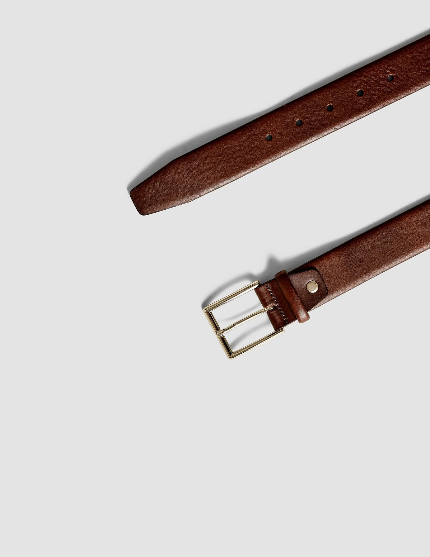 Leather Belt Dark Brown - Image 5