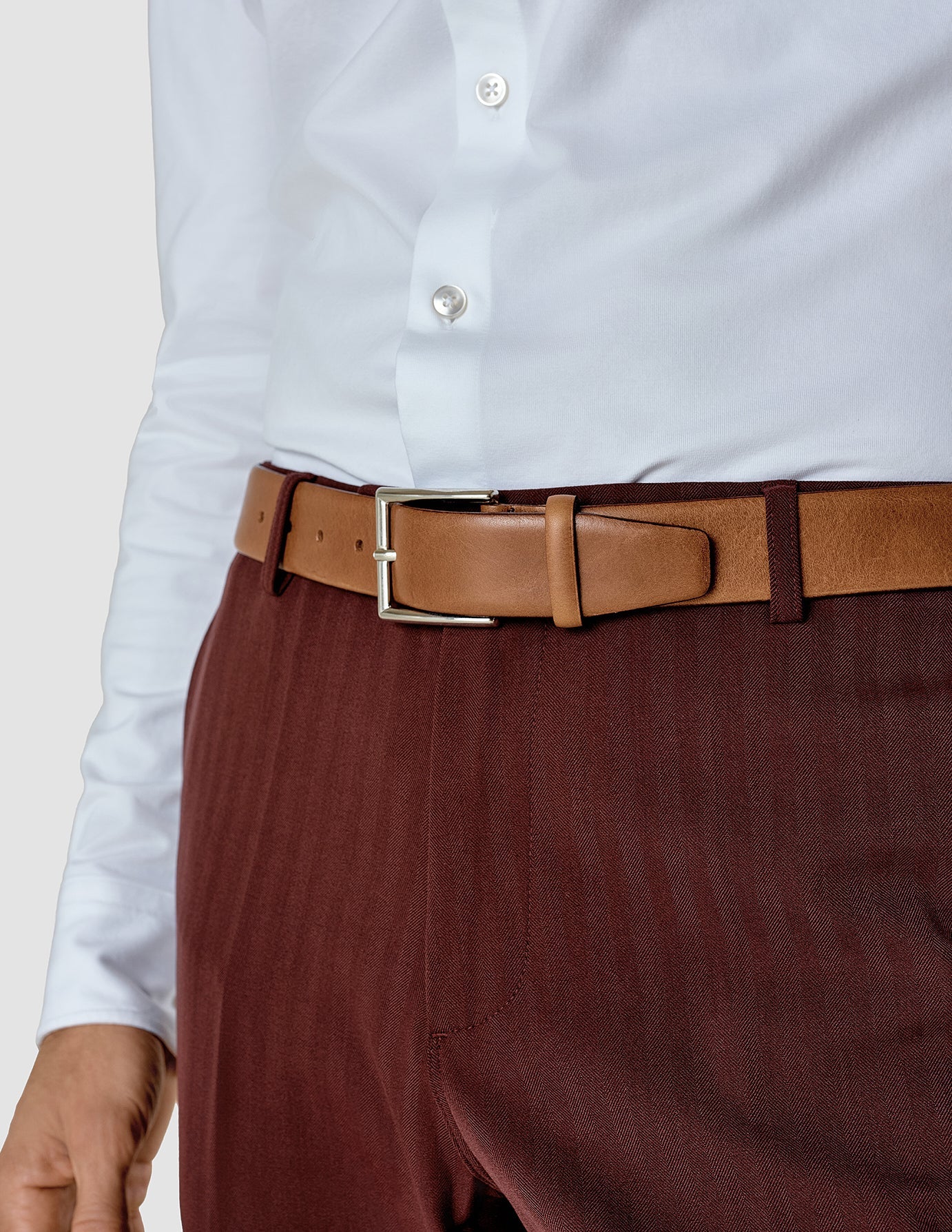 Leather Belt Light Brown - Image 4