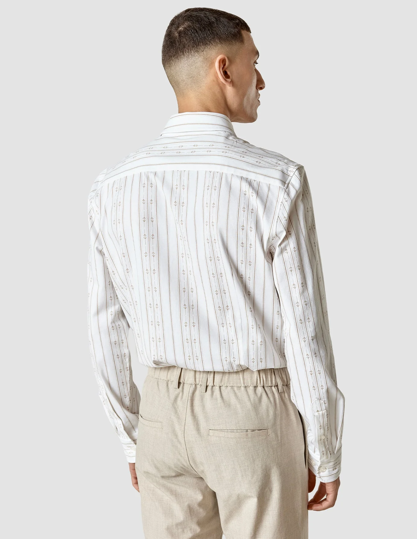 Lightweight Classic Shirt Earth Stripe Slim - Image 4